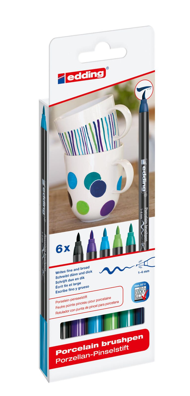 edding Cool Porzellanstifte 1.0 - 4.0 mm Mehrfarbig