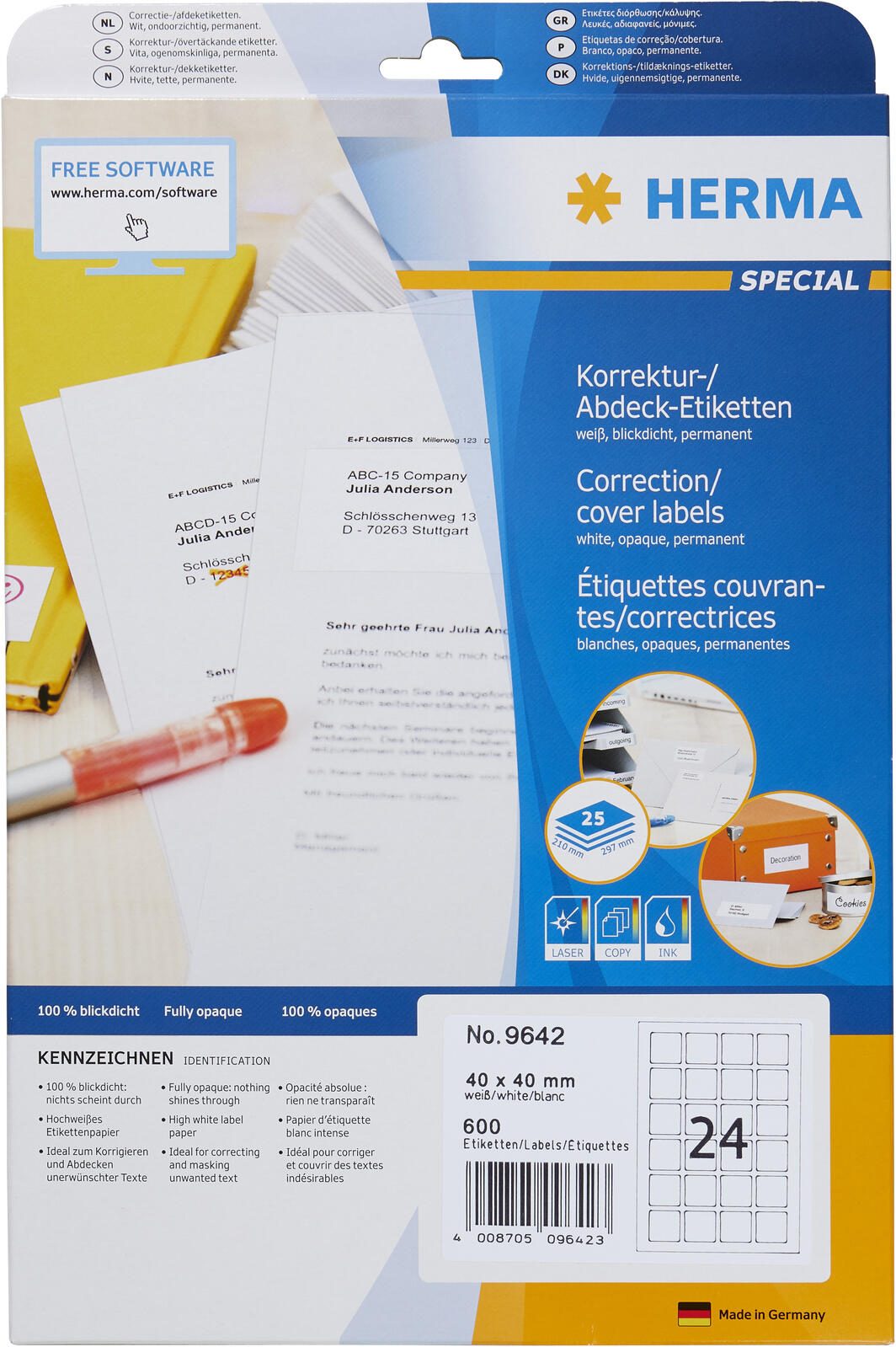 HERMA QR-Code-Etiketten 9642 weiß 40,0 x 40,0 mm