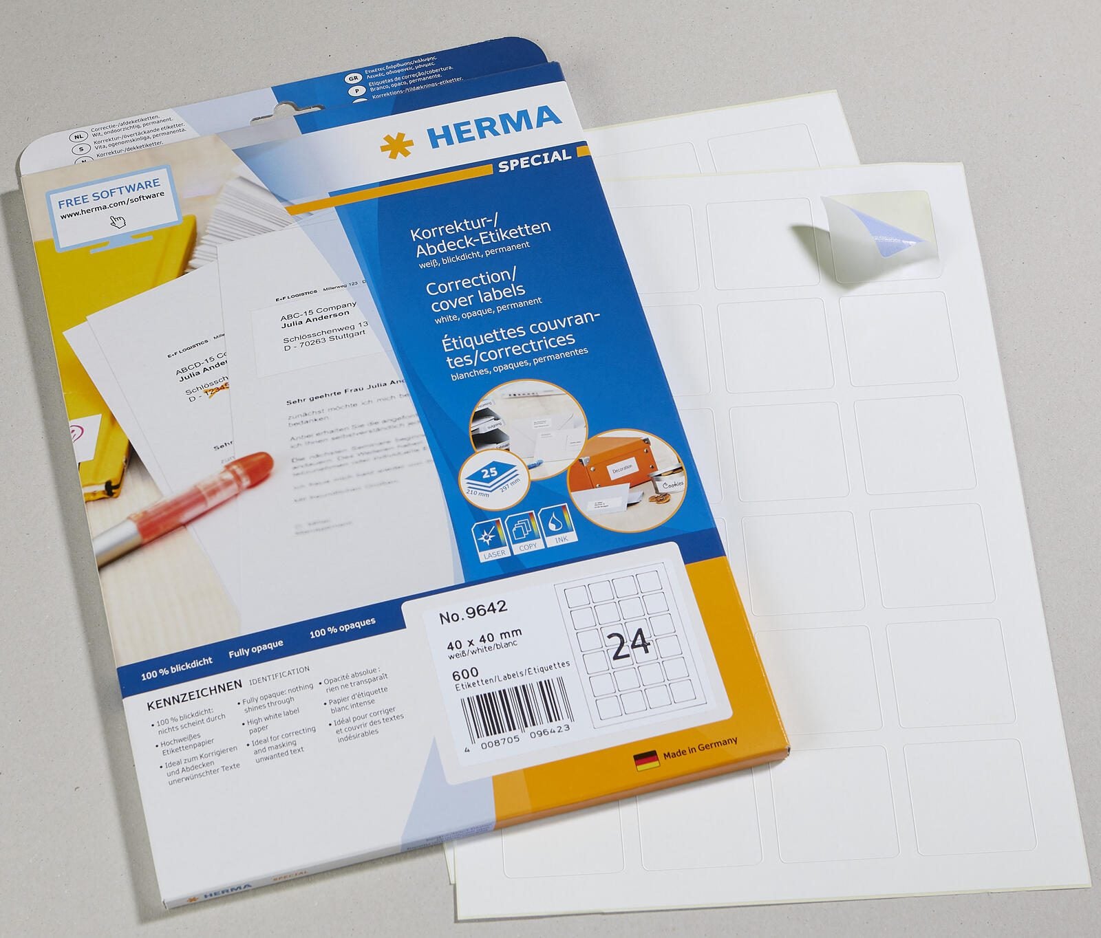 HERMA QR-Code-Etiketten 9642 weiß 40,0 x 40,0 mm