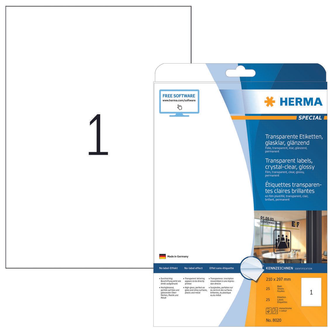 HERMA Folienetiketten 210,0 x 297,0 mm