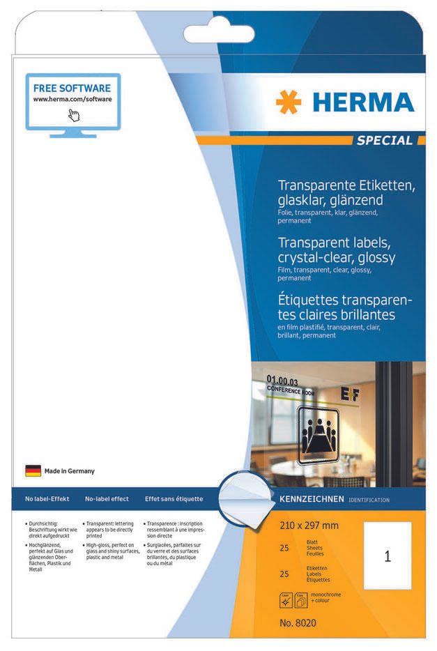 HERMA Folienetiketten 210,0 x 297,0 mm