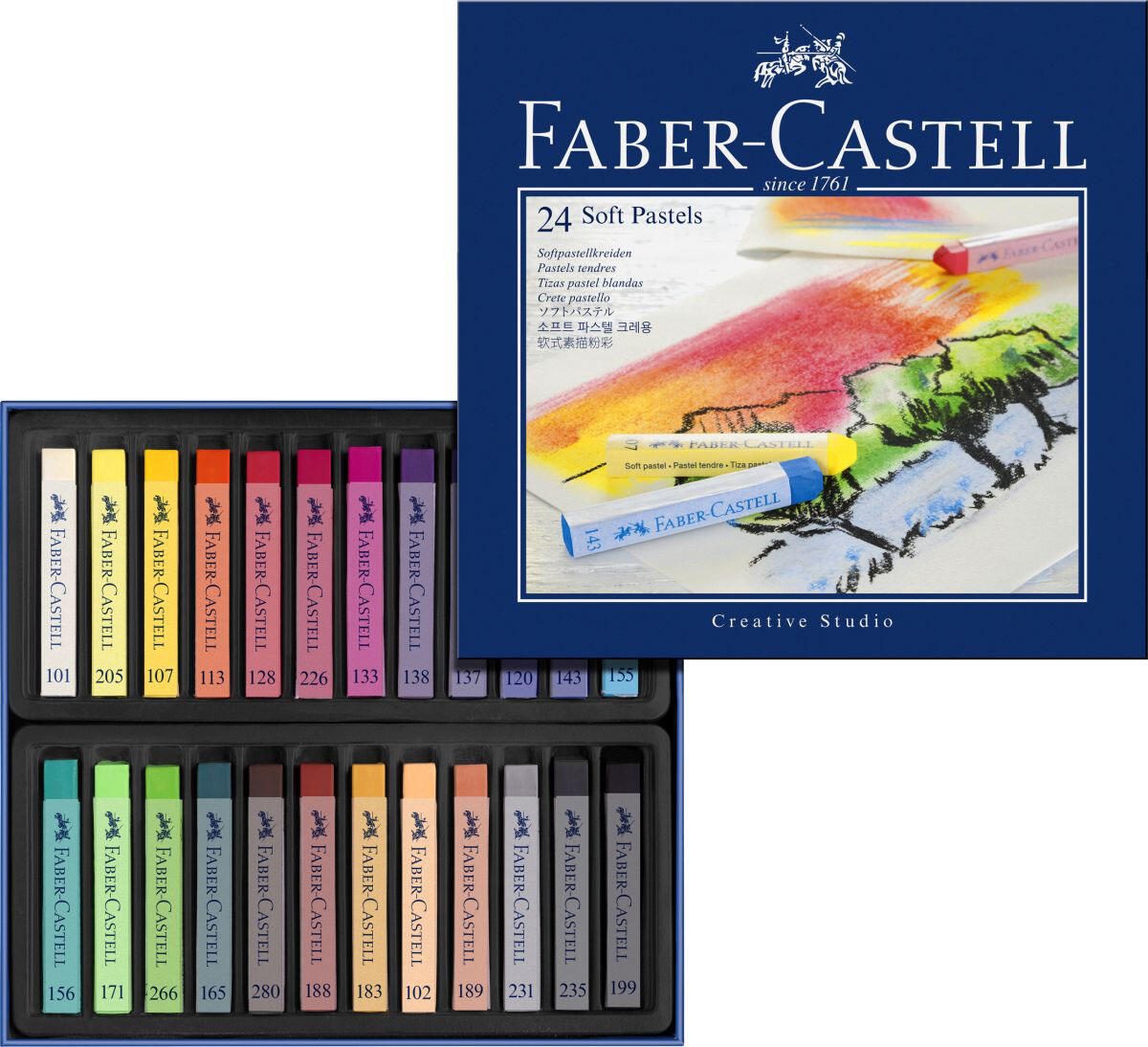 FABER-CASTELL Pastellkreide Mehrfarbig