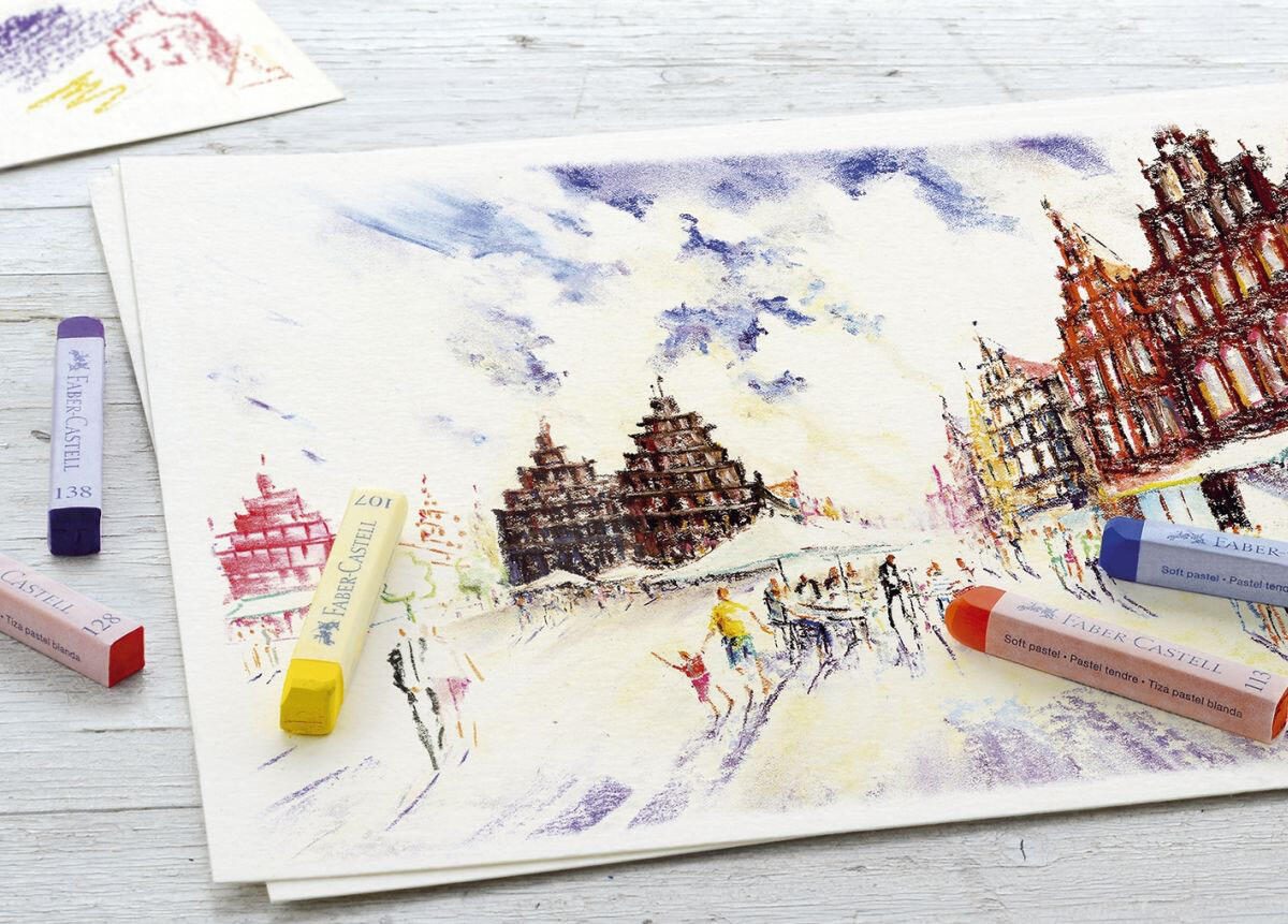 FABER-CASTELL Pastellkreide Mehrfarbig