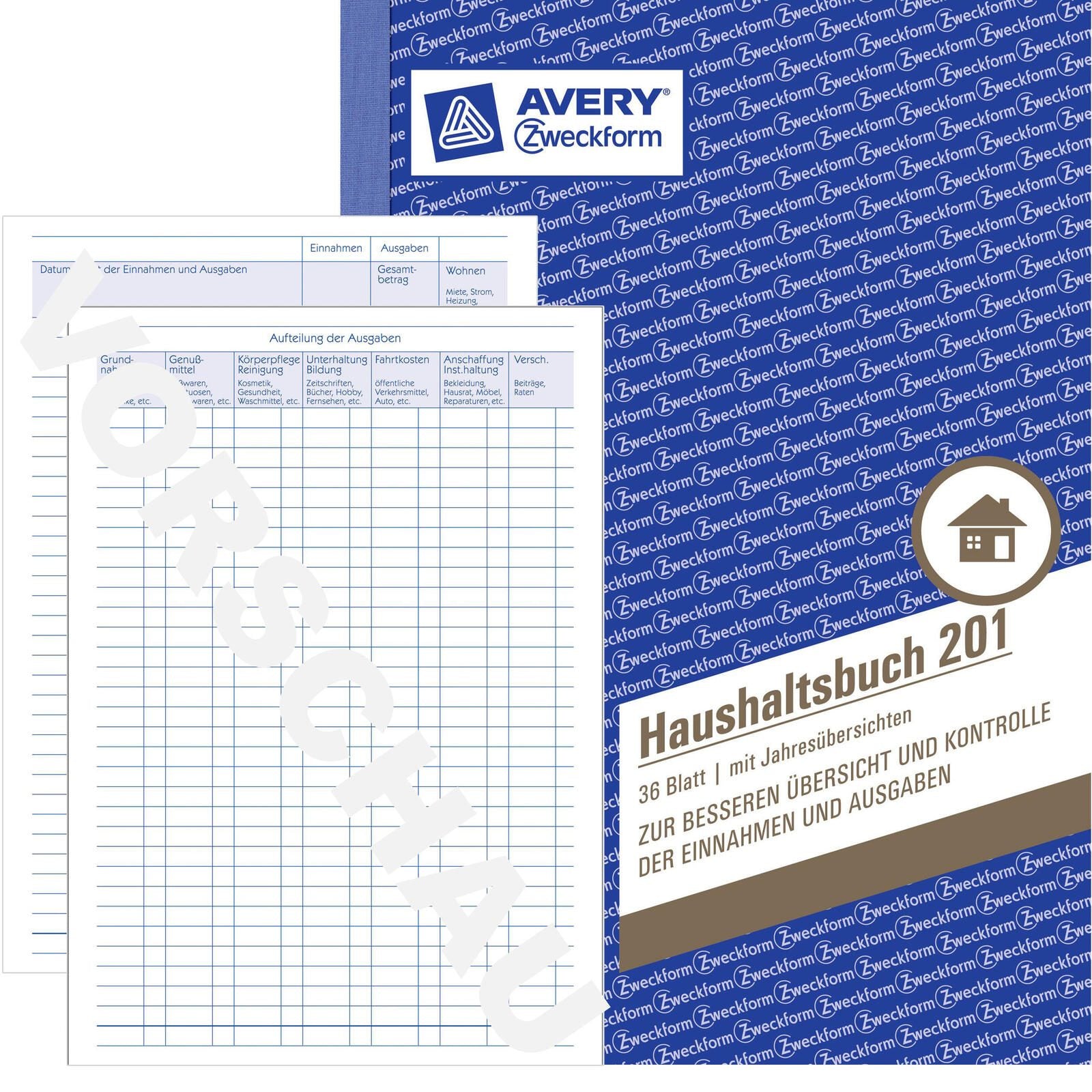 AVERY Zweckform Formularbuch Haushaltsbuch DIN A5 1x 36 Seiten