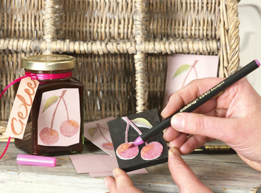 edding Brush-Pens Mehrfarbig 0.8 + 3.3 mm