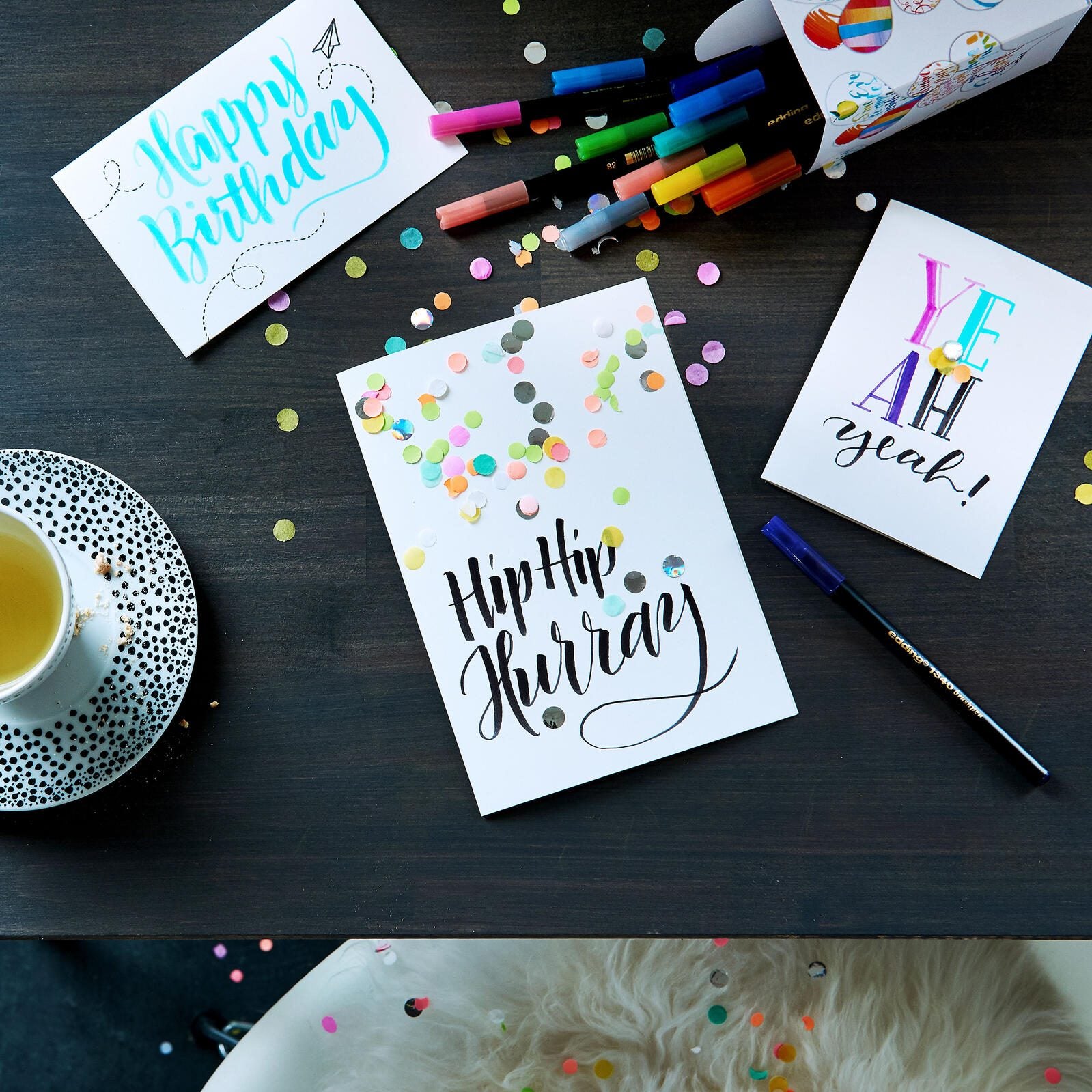 edding Brush-Pens Mehrfarbig 0.8 + 3.3 mm