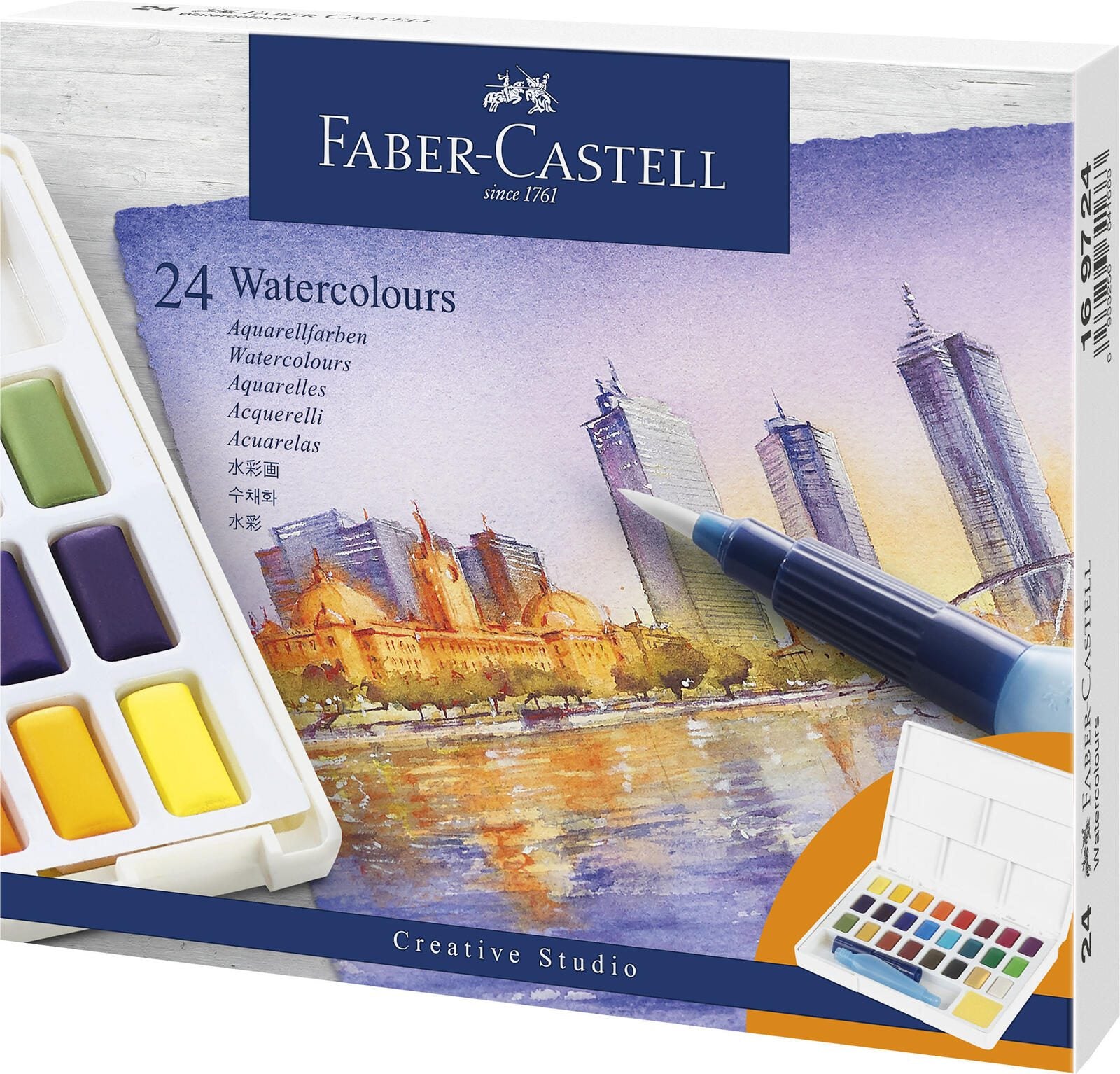 FABER-CASTELL Aquarellfarben farbsortiert