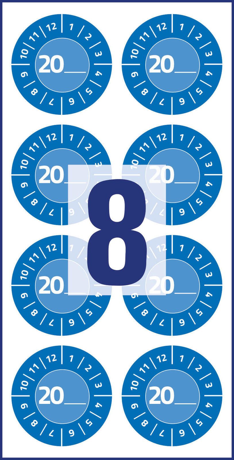 AVERY Zweckform Prüfplaketten 30,0 x 30,0 mm