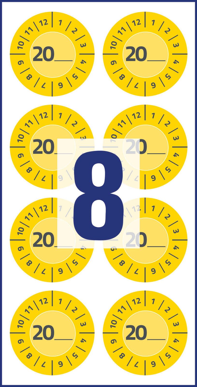 AVERY Zweckform Prüfplaketten 30,0 x 30,0 mm