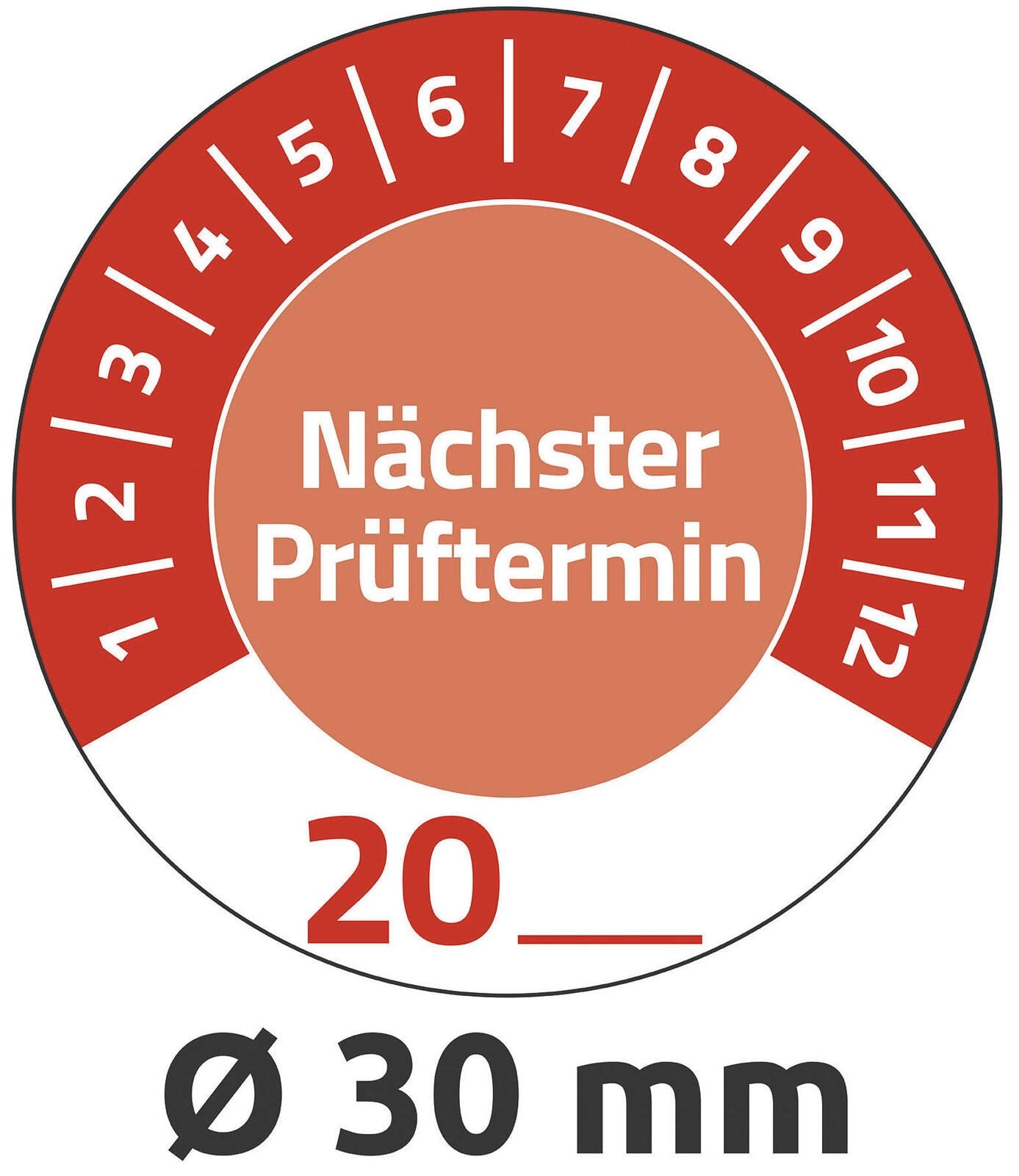 AVERY Zweckform Prüfplaketten 30,0 x 30,0 mm