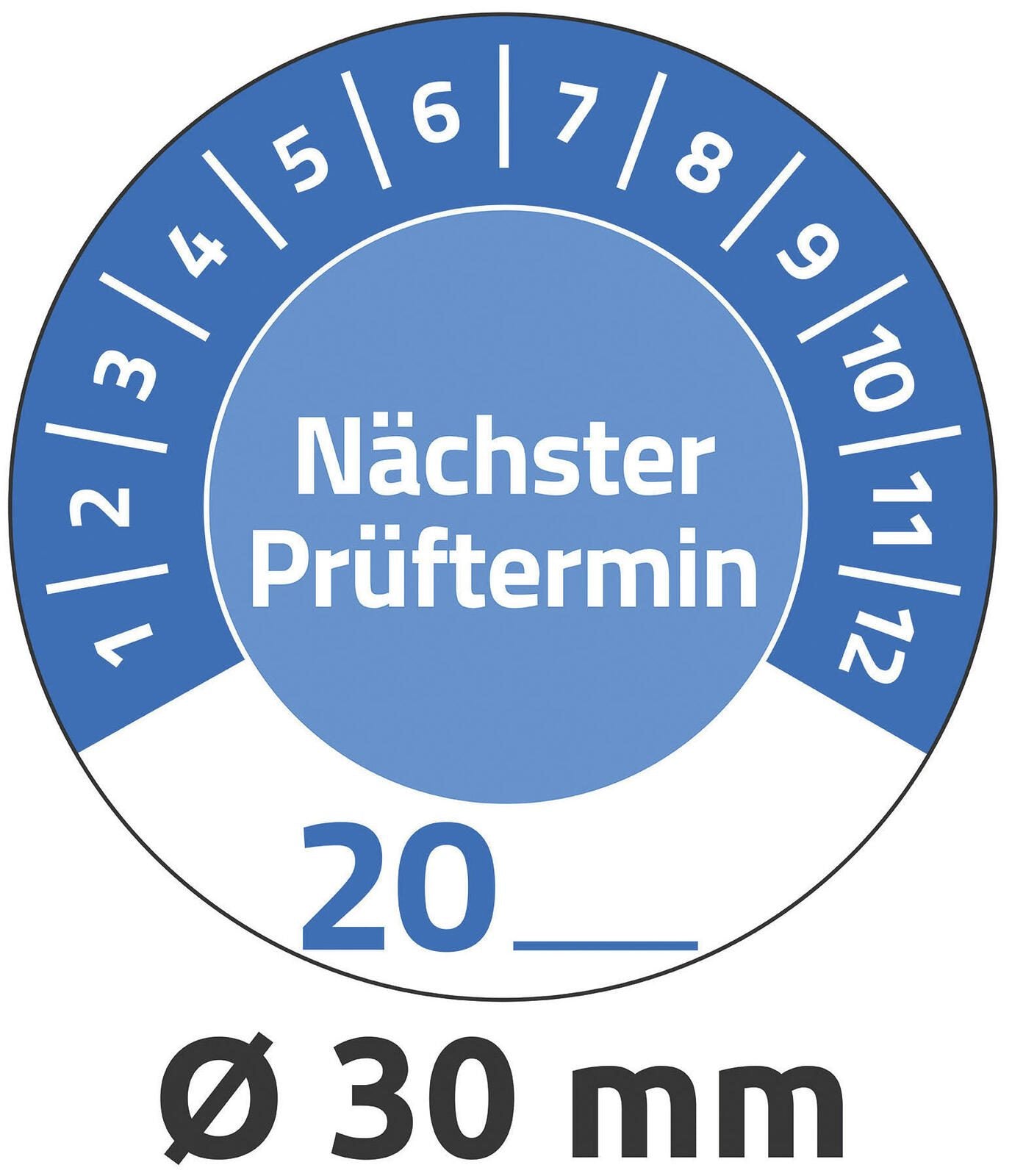 AVERY Zweckform Prüfplaketten 30,0 x 30,0 mm