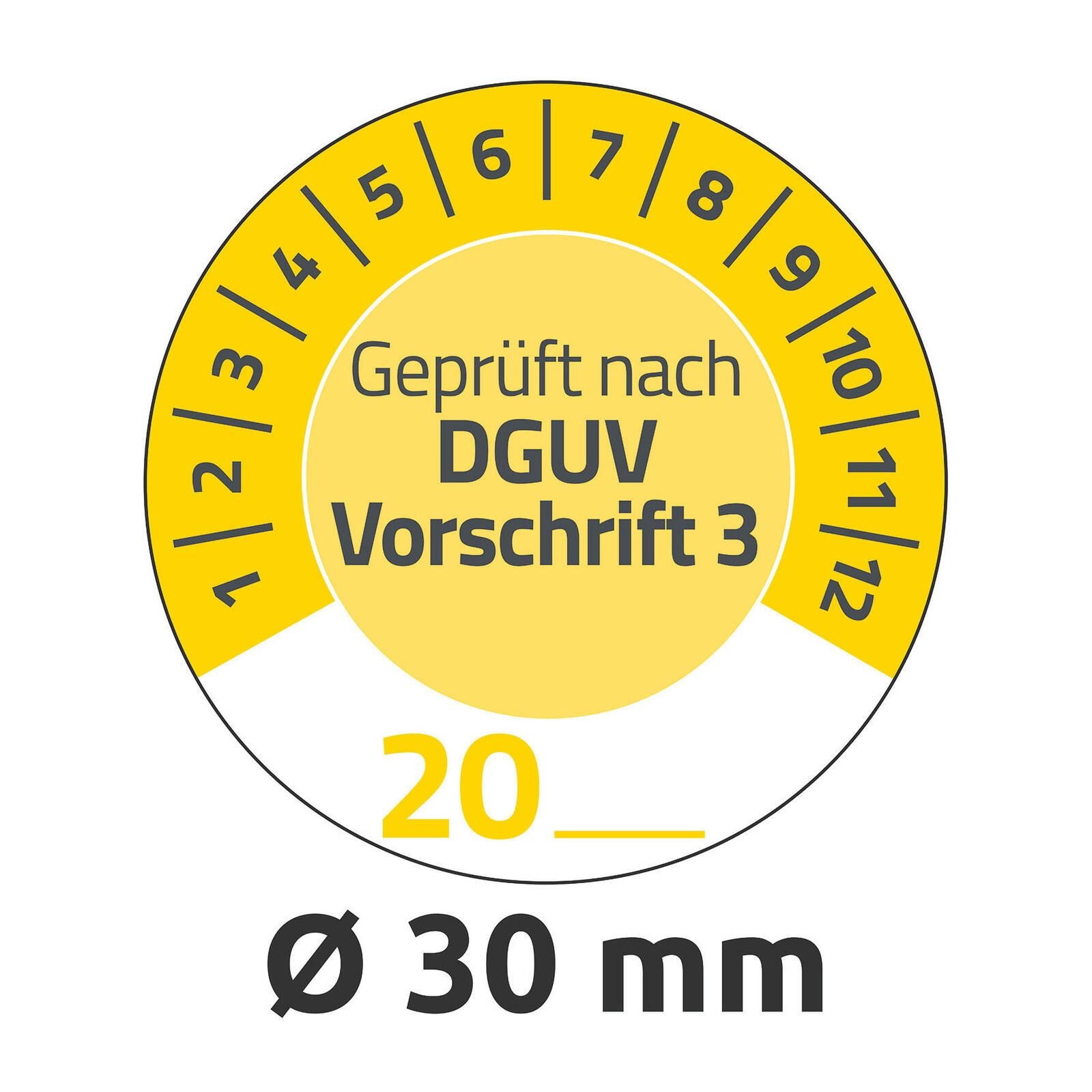 AVERY Zweckform Prüfplaketten 30,0 x 30,0 mm