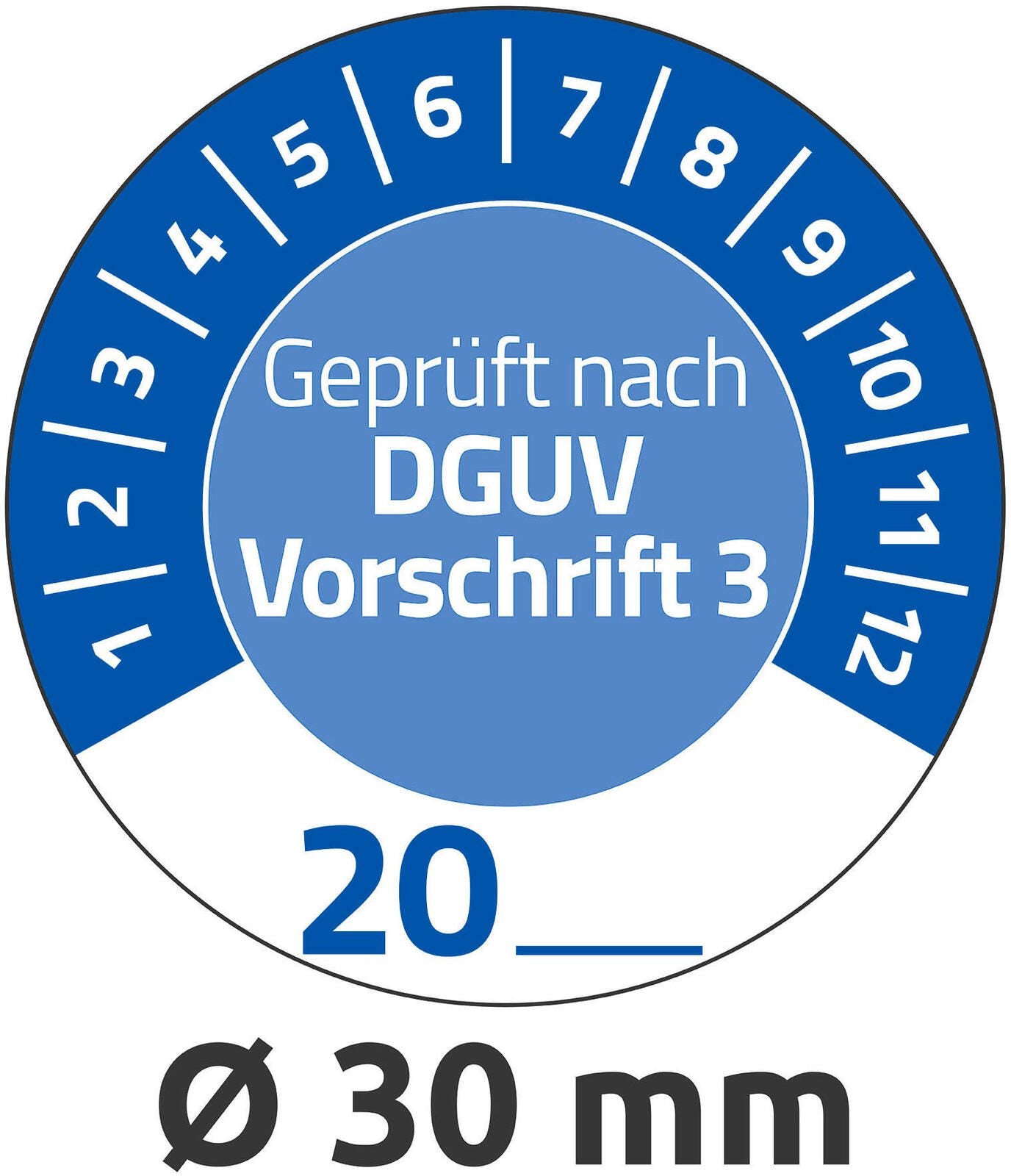 AVERY Zweckform Prüfplaketten 30,0 x 30,0 mm