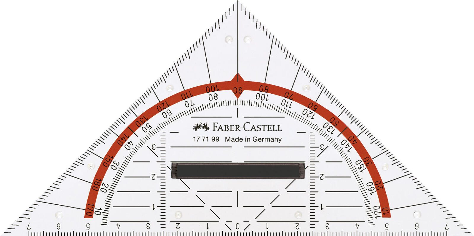 FABER-CASTELL Geometrie-Dreieck mit Griff 16,0 cm