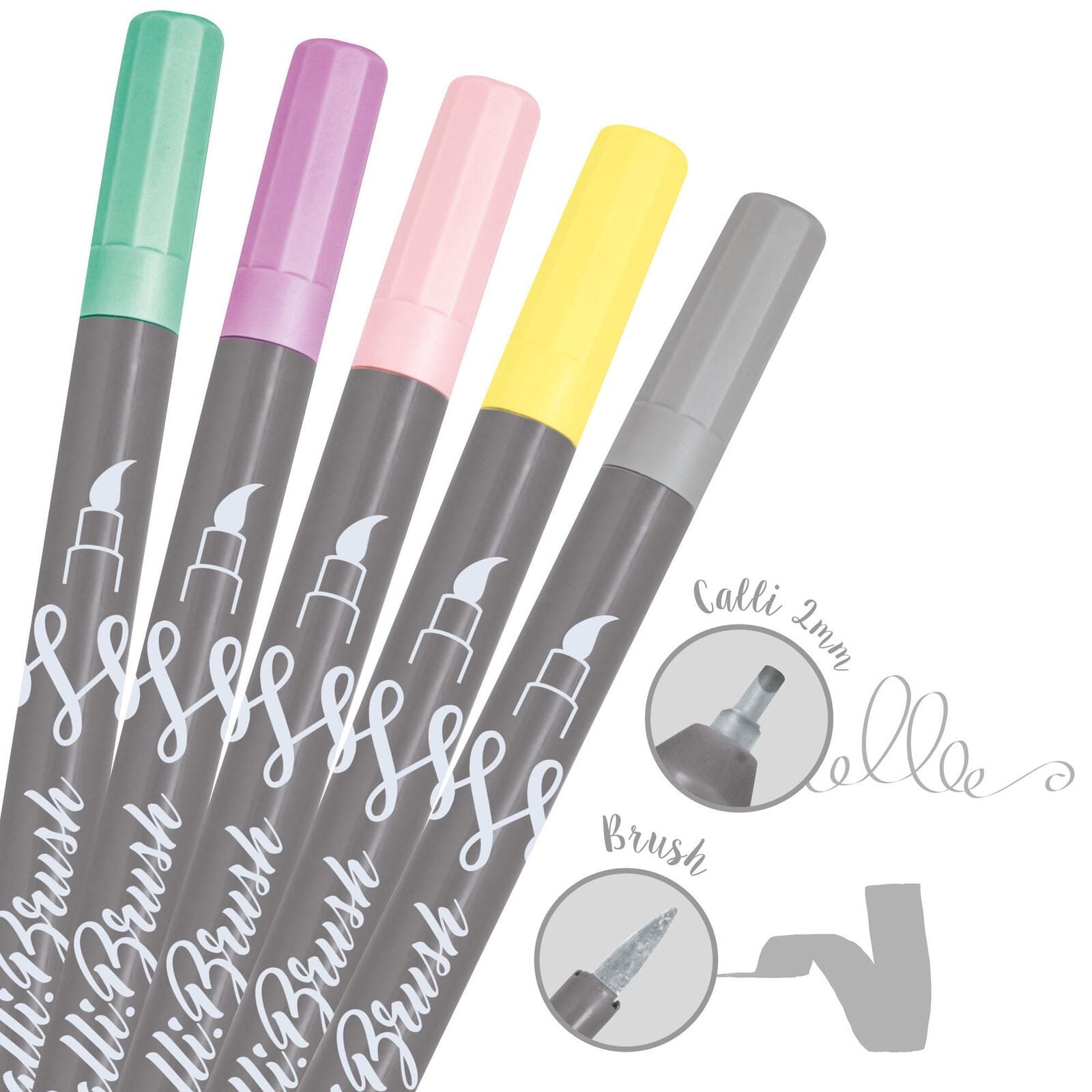 ONLINE® Brush-Pens Mehrfarbig 2.0 mm