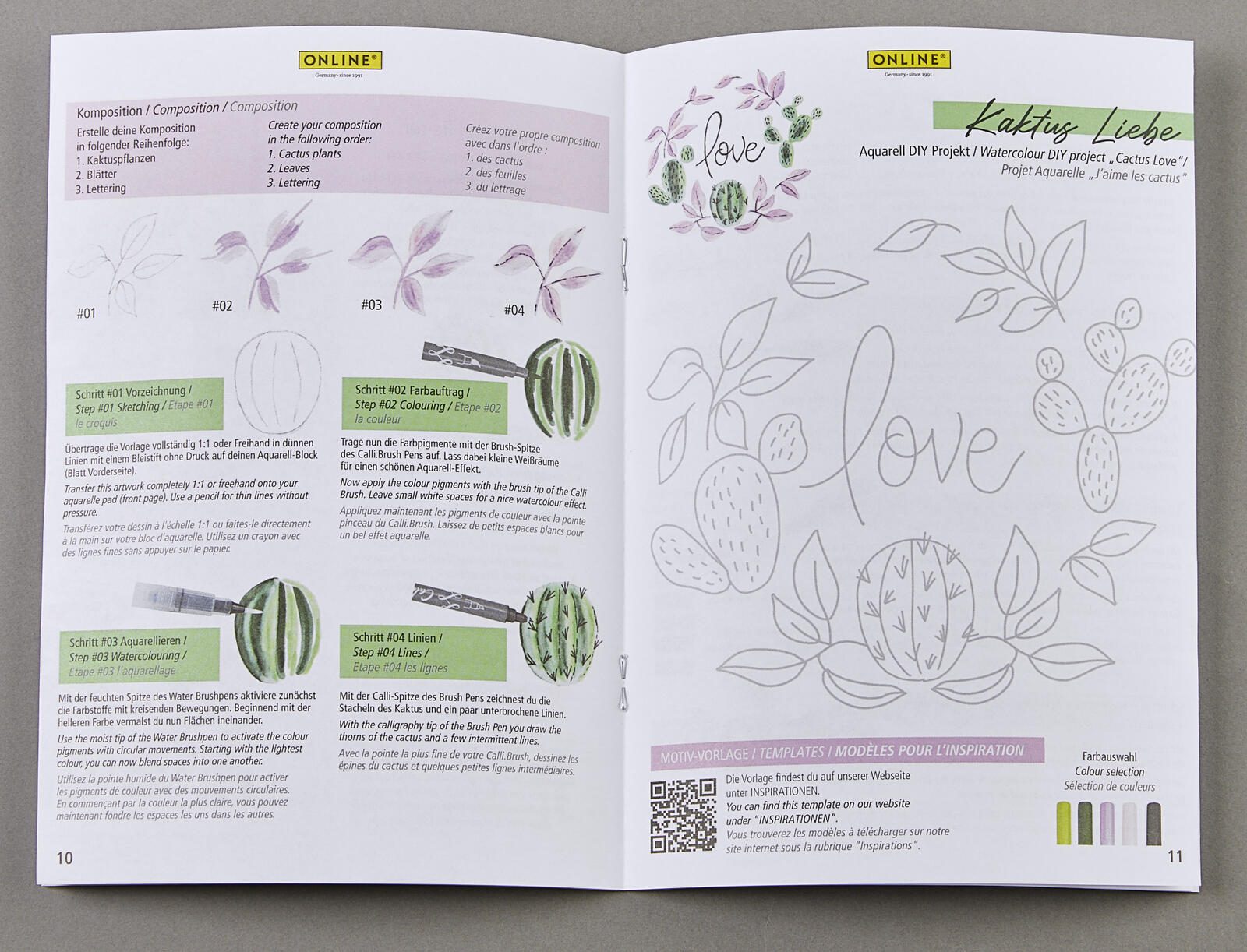 ONLINE® Handlettering-Set Mehrfarbig 0.3 - 1.6 mm