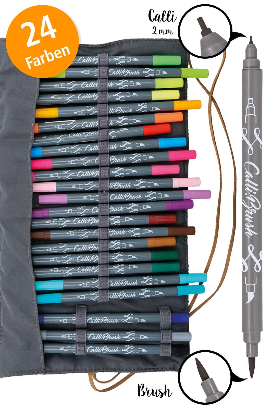 ONLINE® Brush-Pens Mehrfarbig 2.0 mm