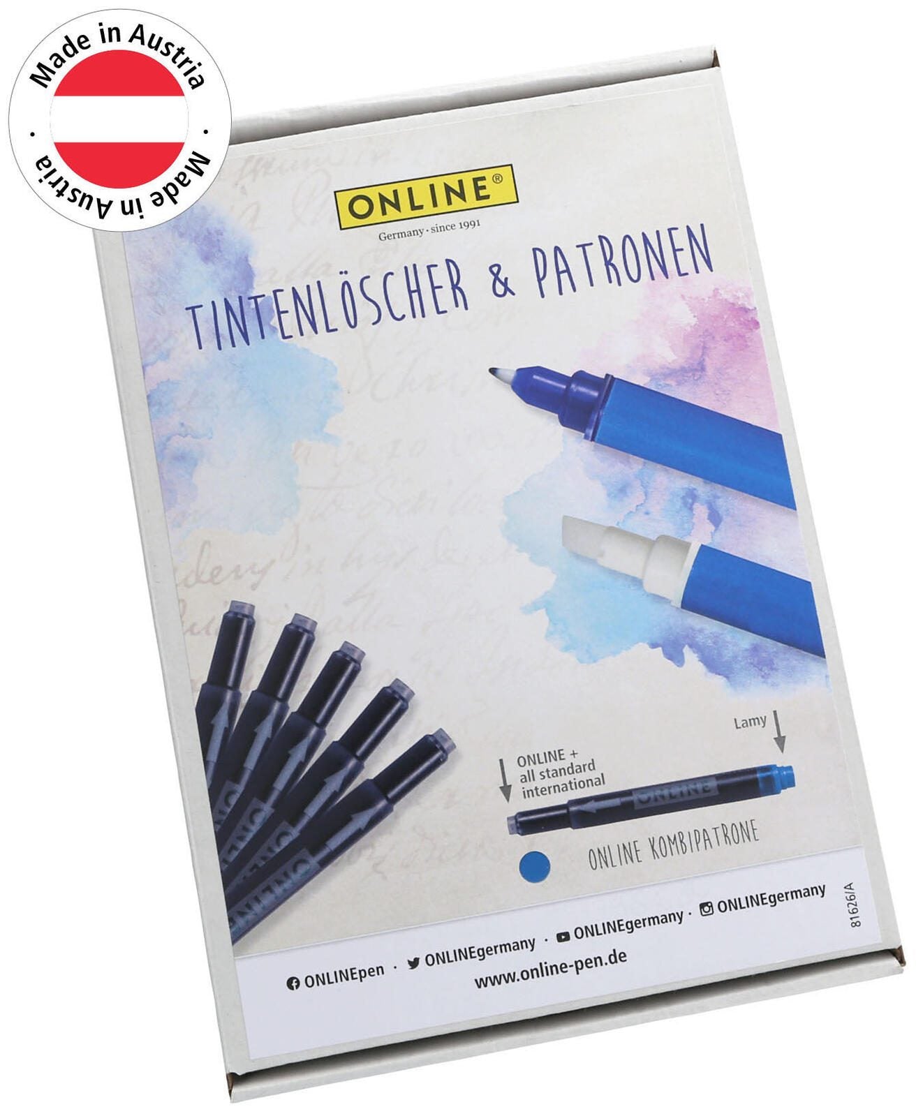 ONLINE® Tintenpatronen und Tintenkiller Set königsblau