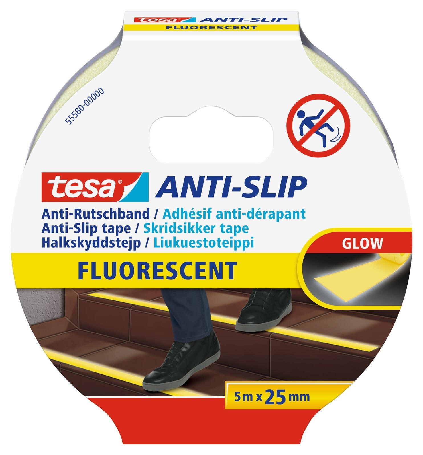 tesa Anti-Rutsch-Band 25 mm x 5 m natur