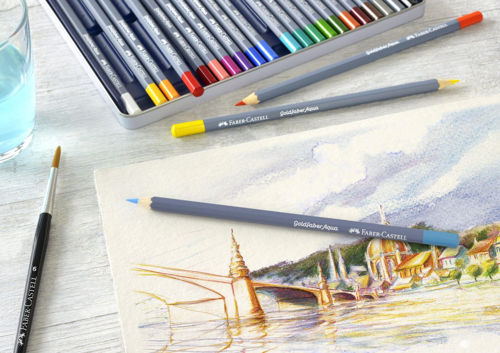 FABER-CASTELL Aquarellstifte Mehrfarbig