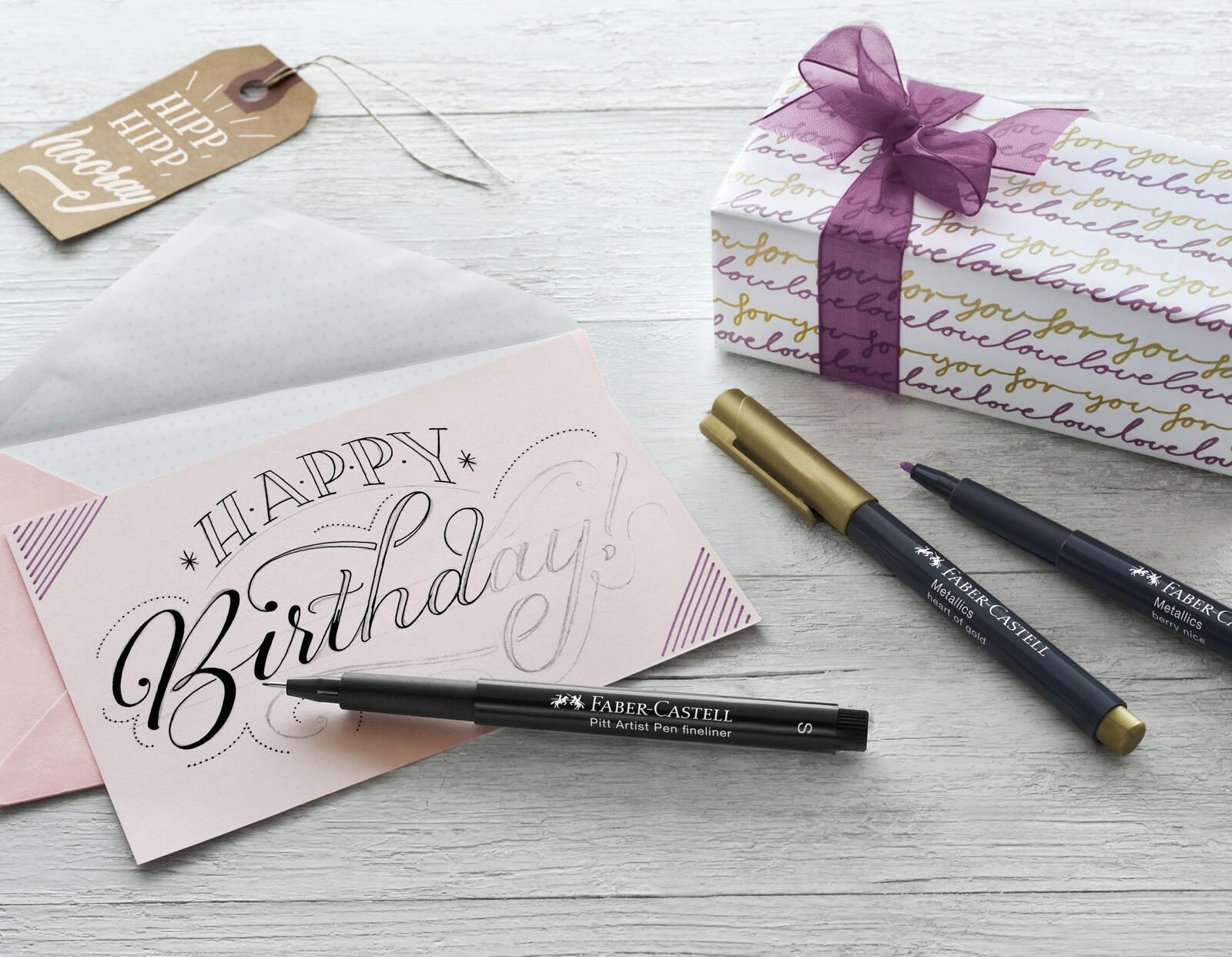 FABER-CASTELL Handlettering-Set Mehrfarbig 0.3 - 1.6 mm