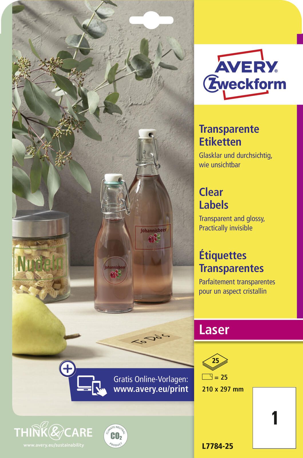 AVERY Zweckform Folienetiketten 210,0 x 297,0 mm