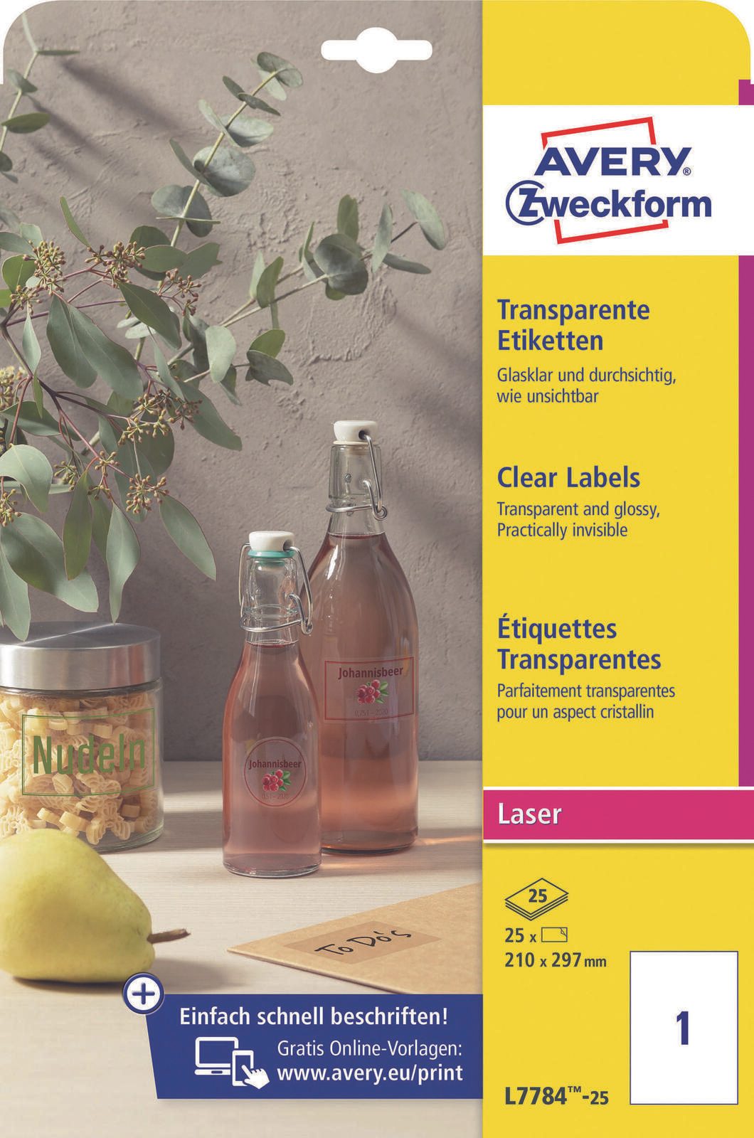 AVERY Zweckform Folienetiketten 210,0 x 297,0 mm