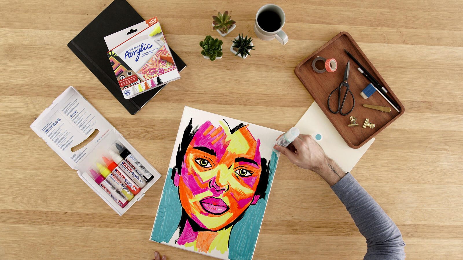 edding nordic Acrylstifte-Set 1.0 + 2.0 + 3.0 mm Mehrfarbig