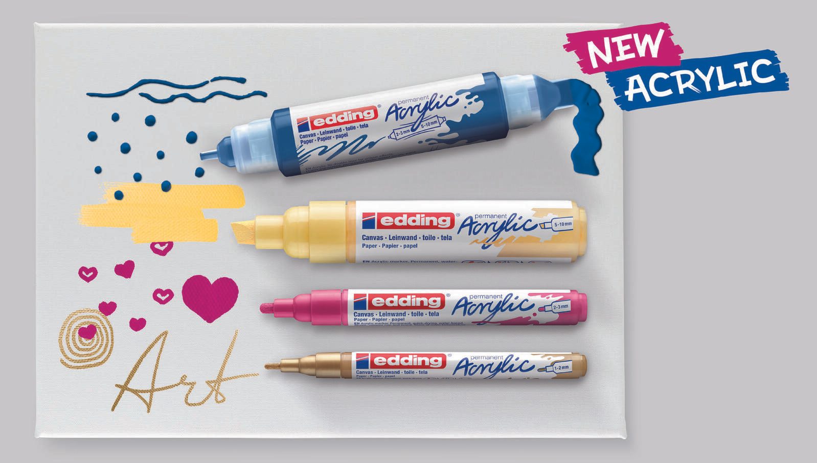 edding nordic Acrylstifte-Set 1.0 + 2.0 + 3.0 mm Mehrfarbig