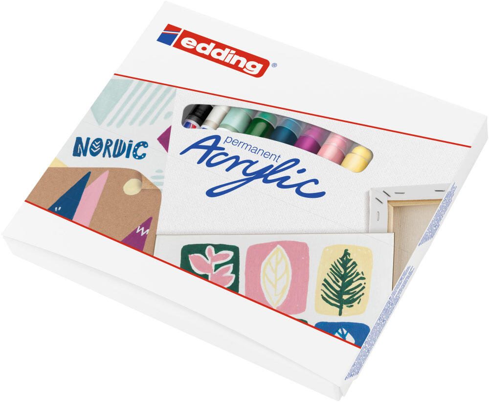 edding nordic Acrylstifte-Set 1.0 + 2.0 + 3.0 mm Mehrfarbig