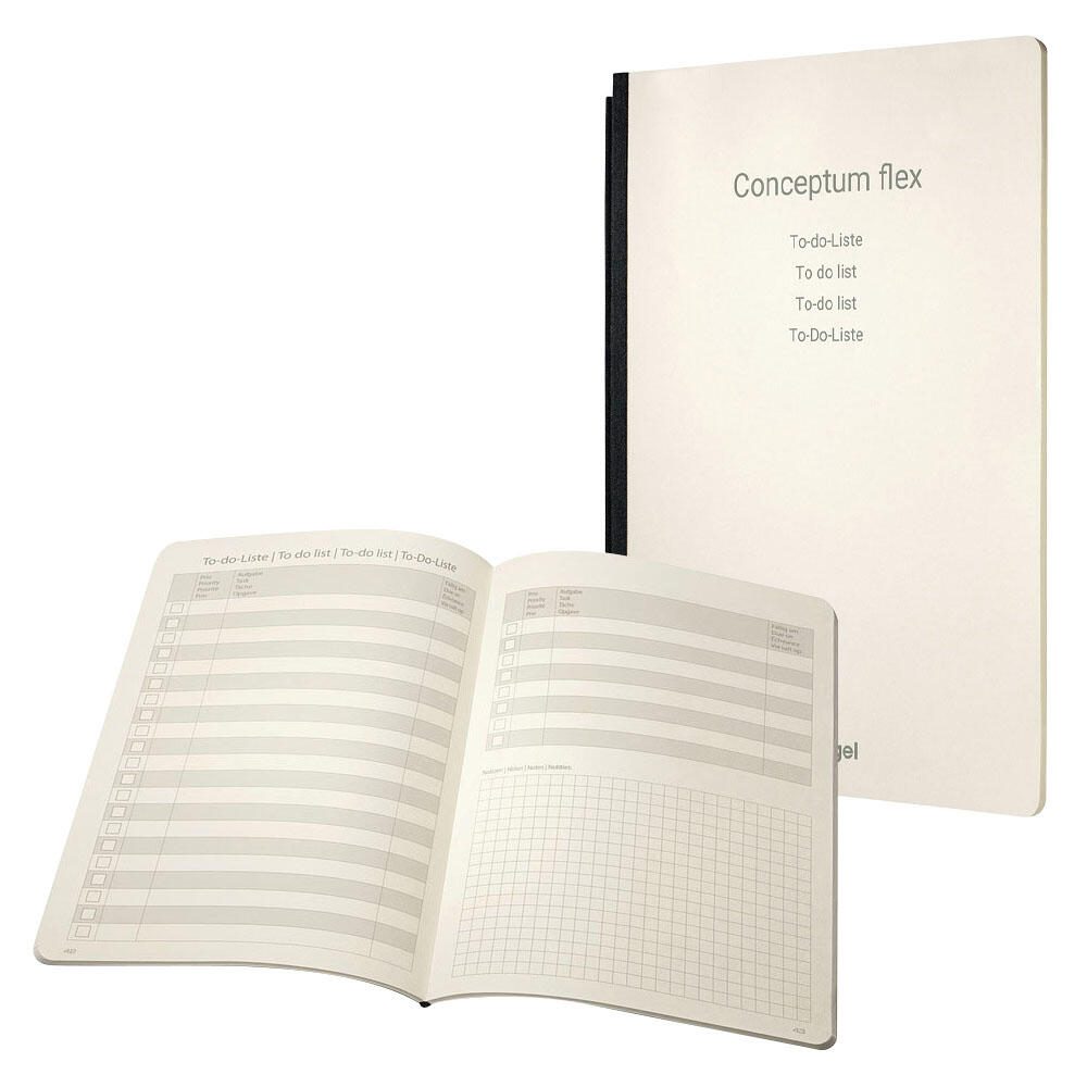 SIGEL Notizheft für Konferenzmappe DIN A4 liniert und kariert, 92 Seiten