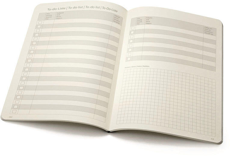SIGEL Notizheft für Konferenzmappe DIN A4 liniert und kariert, 92 Seiten
