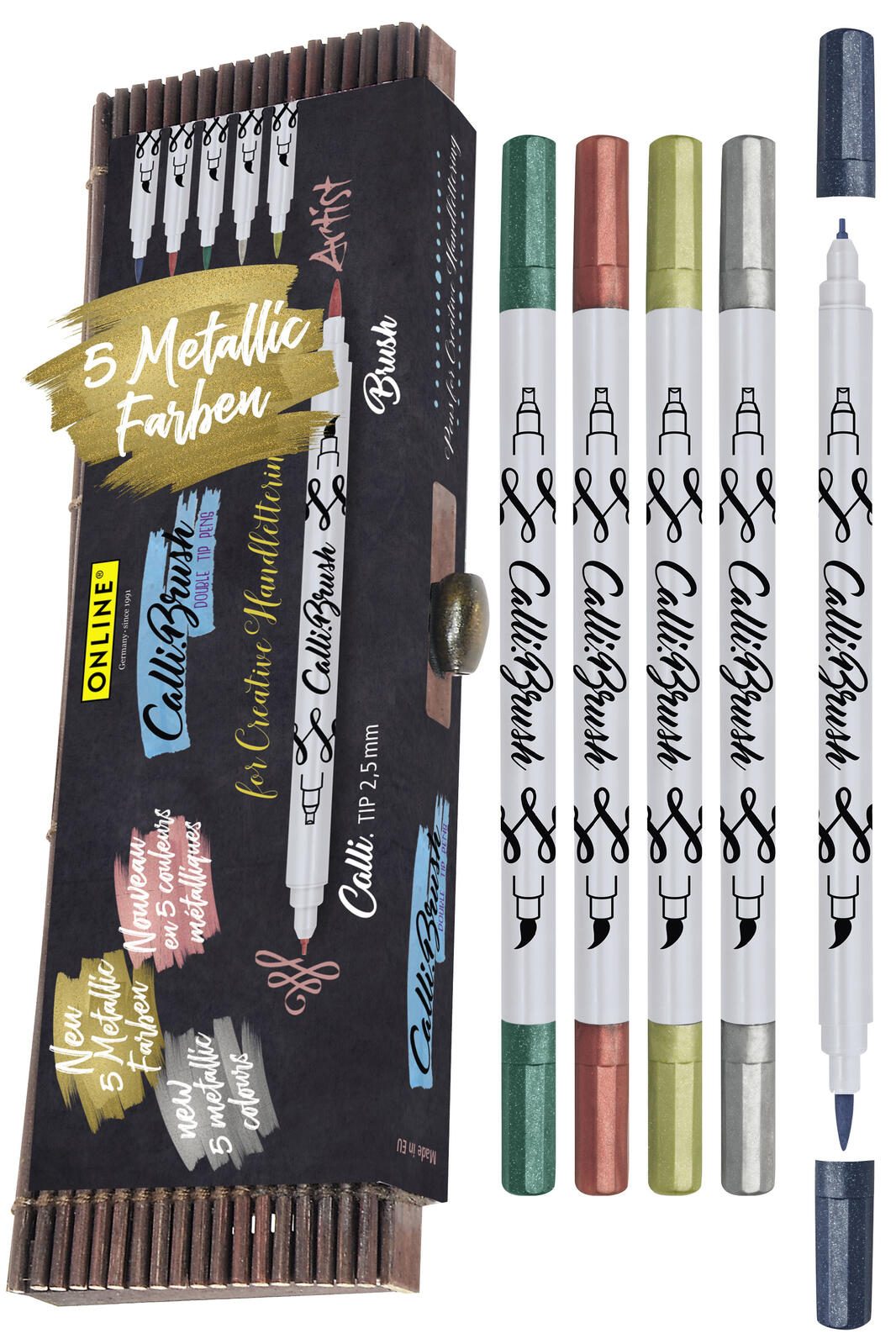 ONLINE® Brush-Pens Mehrfarbig 2.0 mm