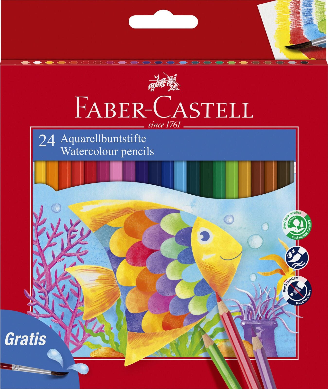 FABER-CASTELL Aquarellstifte Mehrfarbig