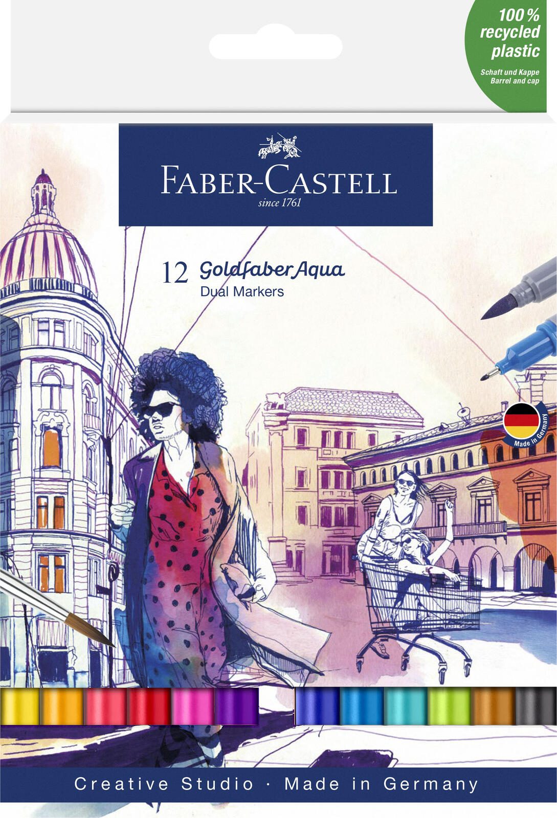 FABER-CASTELL Aquarellmarker-Set Mehrfarbig 0.7 mm