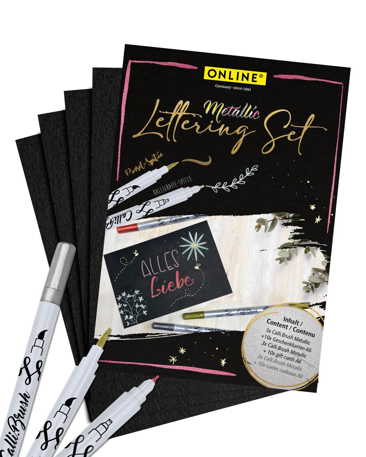 ONLINE® Brush-Pens Mehrfarbig 2.0 mm