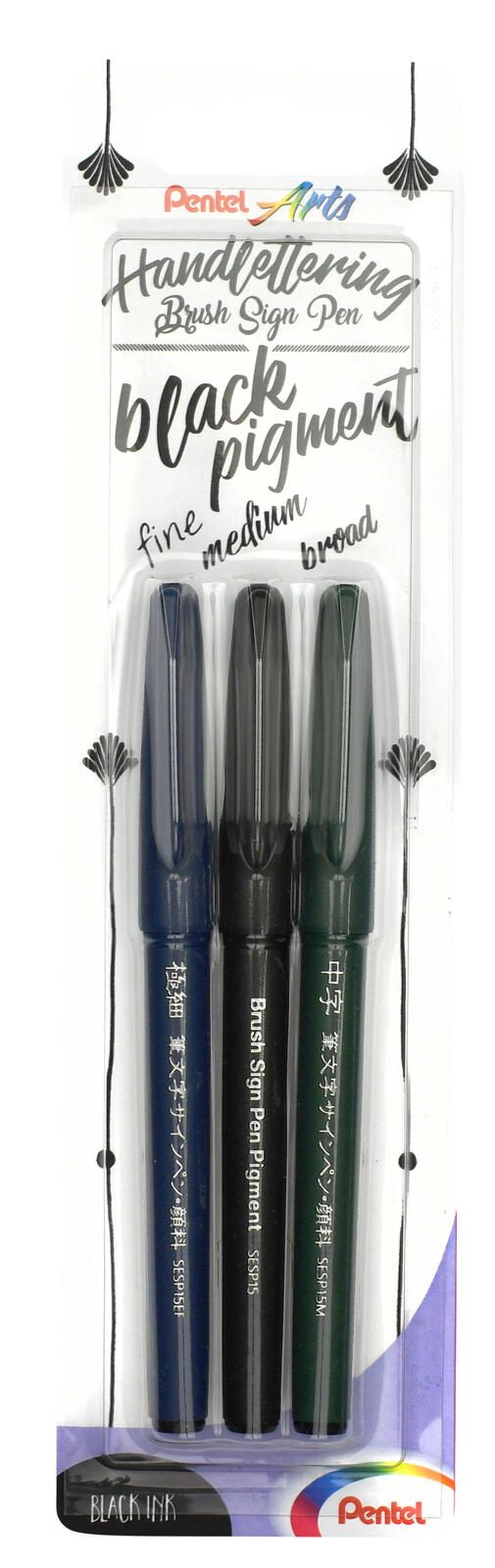 Pentel Brush-Pen Schwarz 2.0 - 3.0 mm