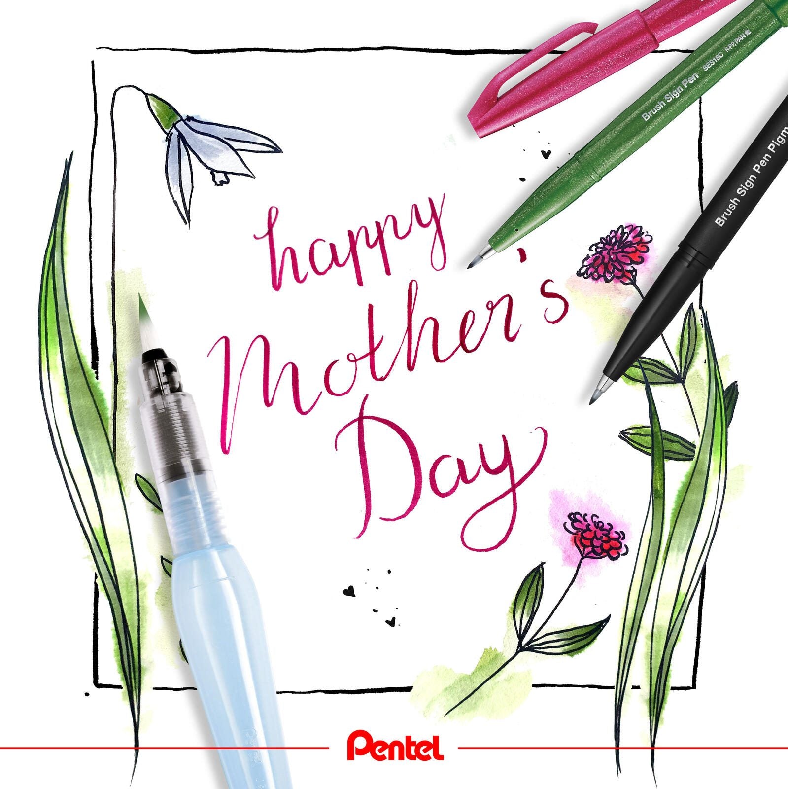 Pentel Brush-Pen Blau