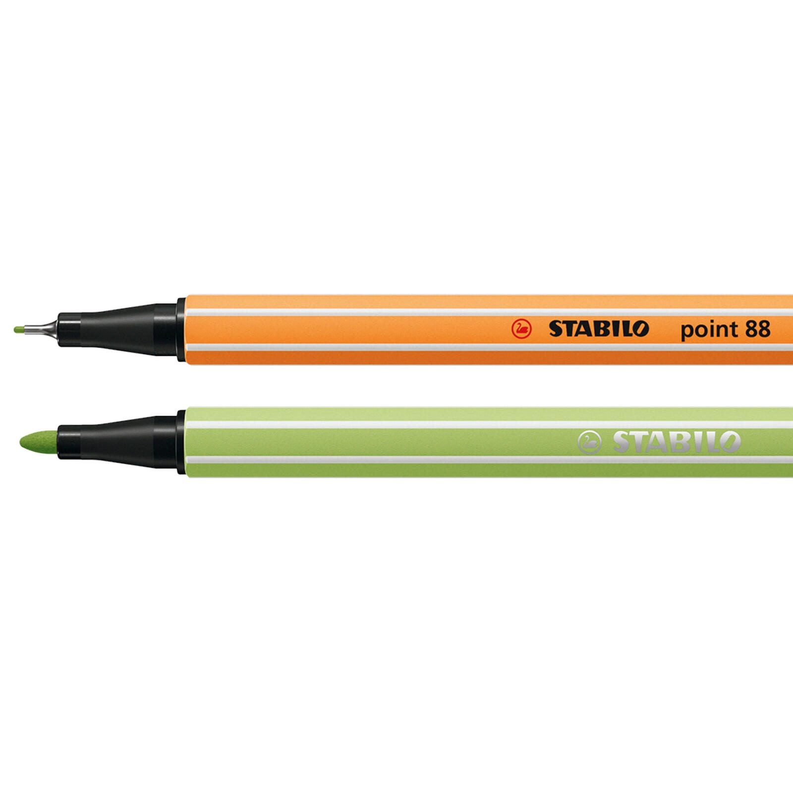 STABILO Schreibset Pen 68/point 88 PASTELlove eukalyptus, hellgelb, hellorange, pistazie, rouge, warmgrau
