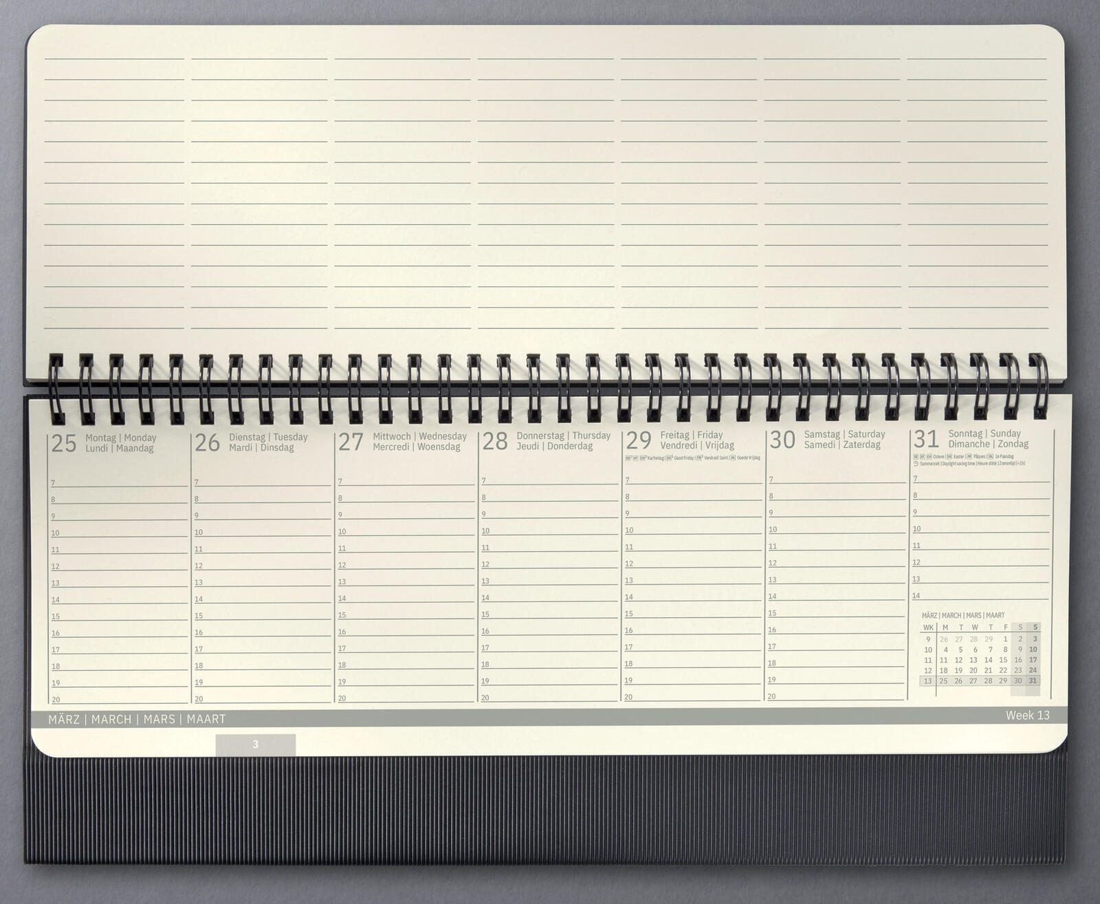 SIGEL Tischquerkalender schwarz 2024