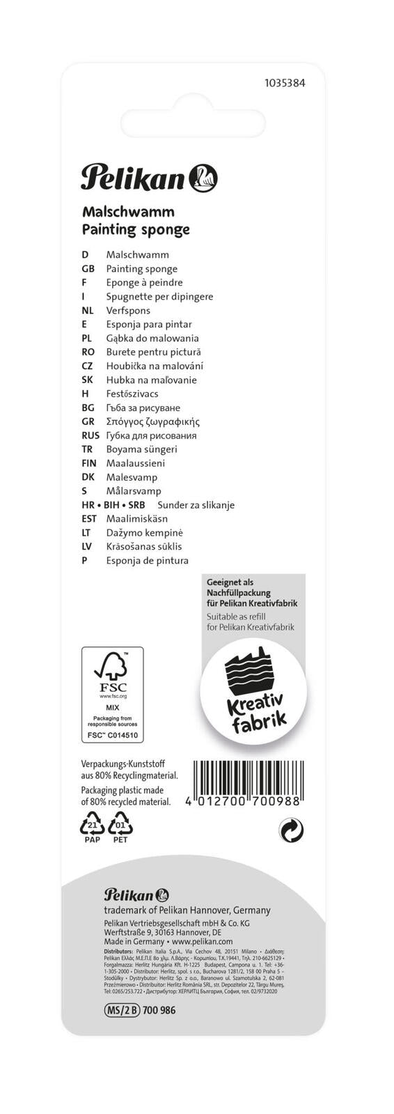 Pelikan Malschwämme gelb