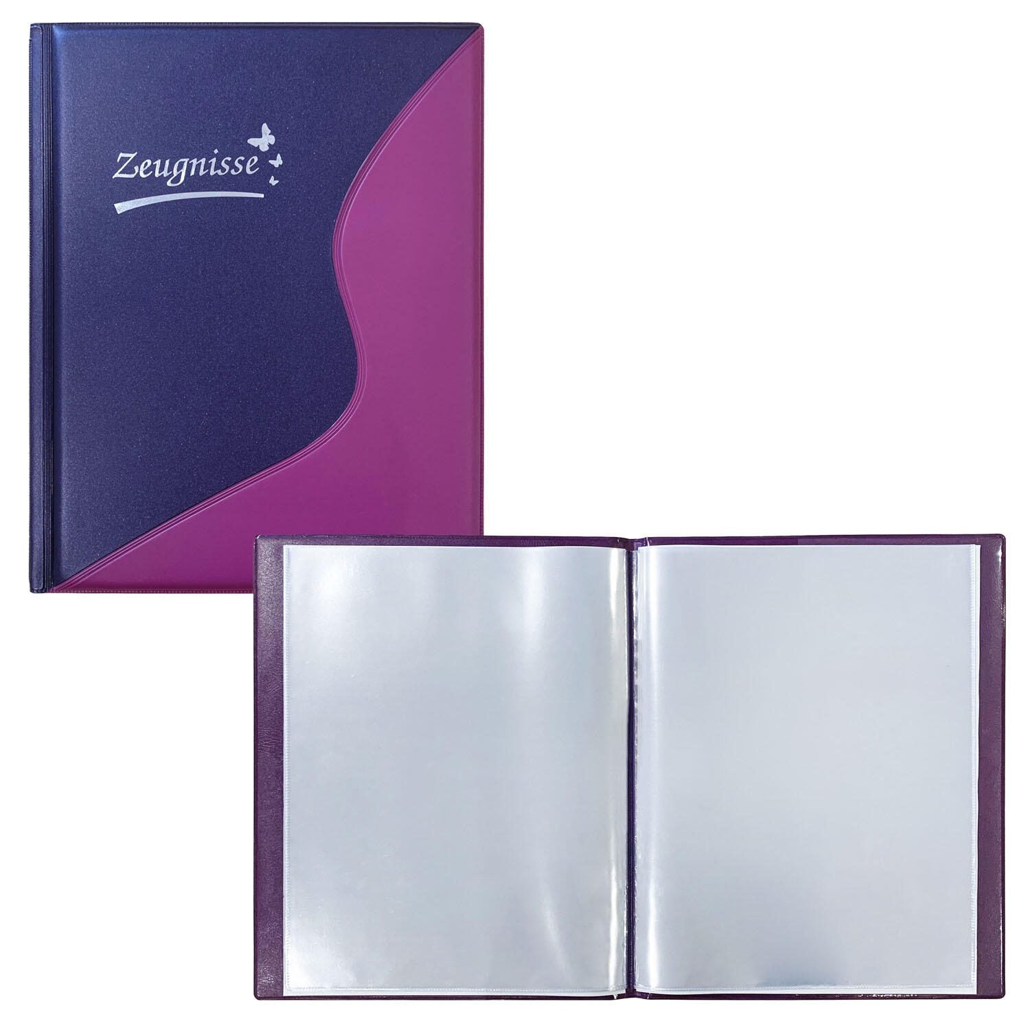 Idena Zeugnismappe DIN A4 violett/blau