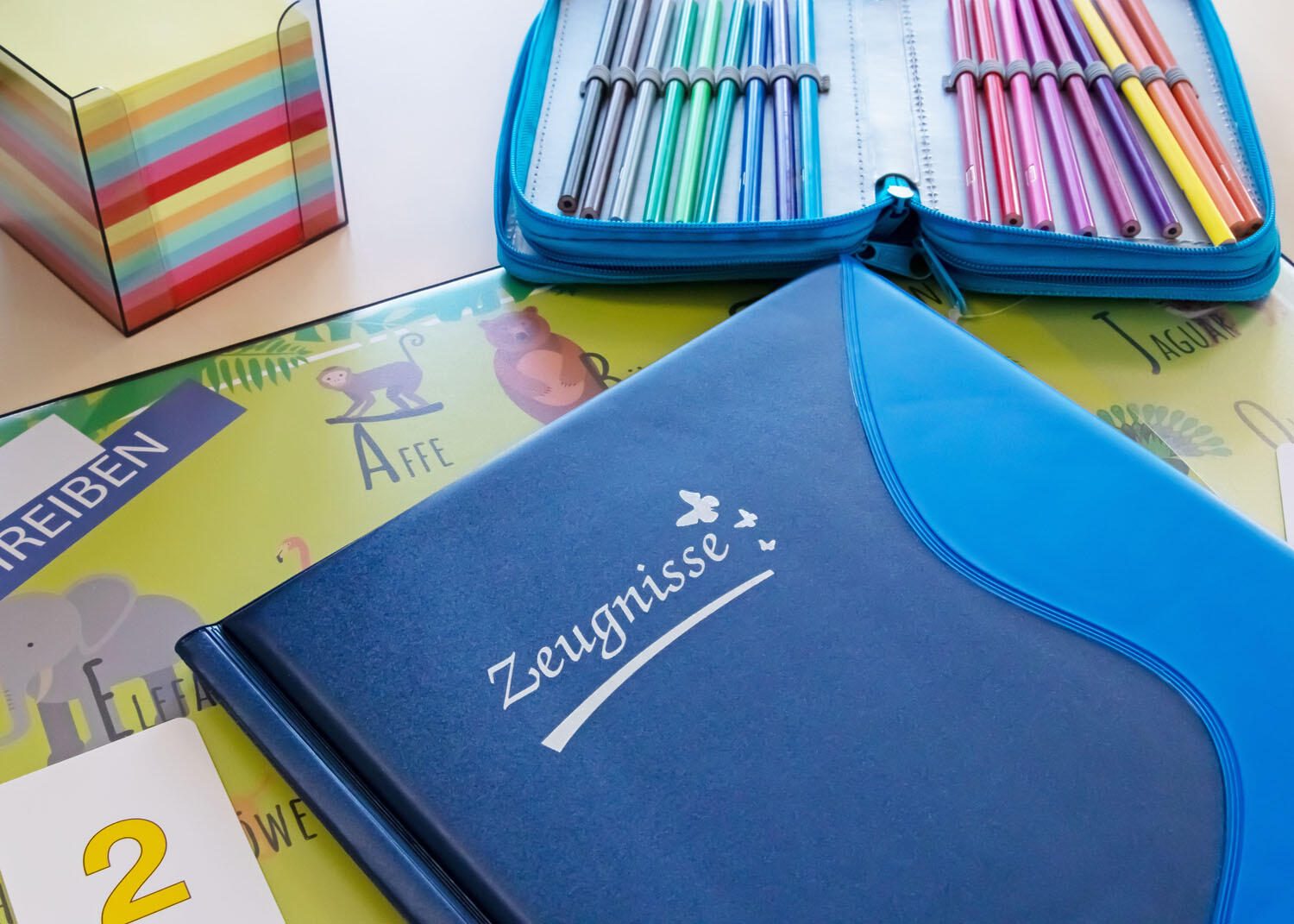 Idena Zeugnismappe DIN A4 blau/dunkelblau