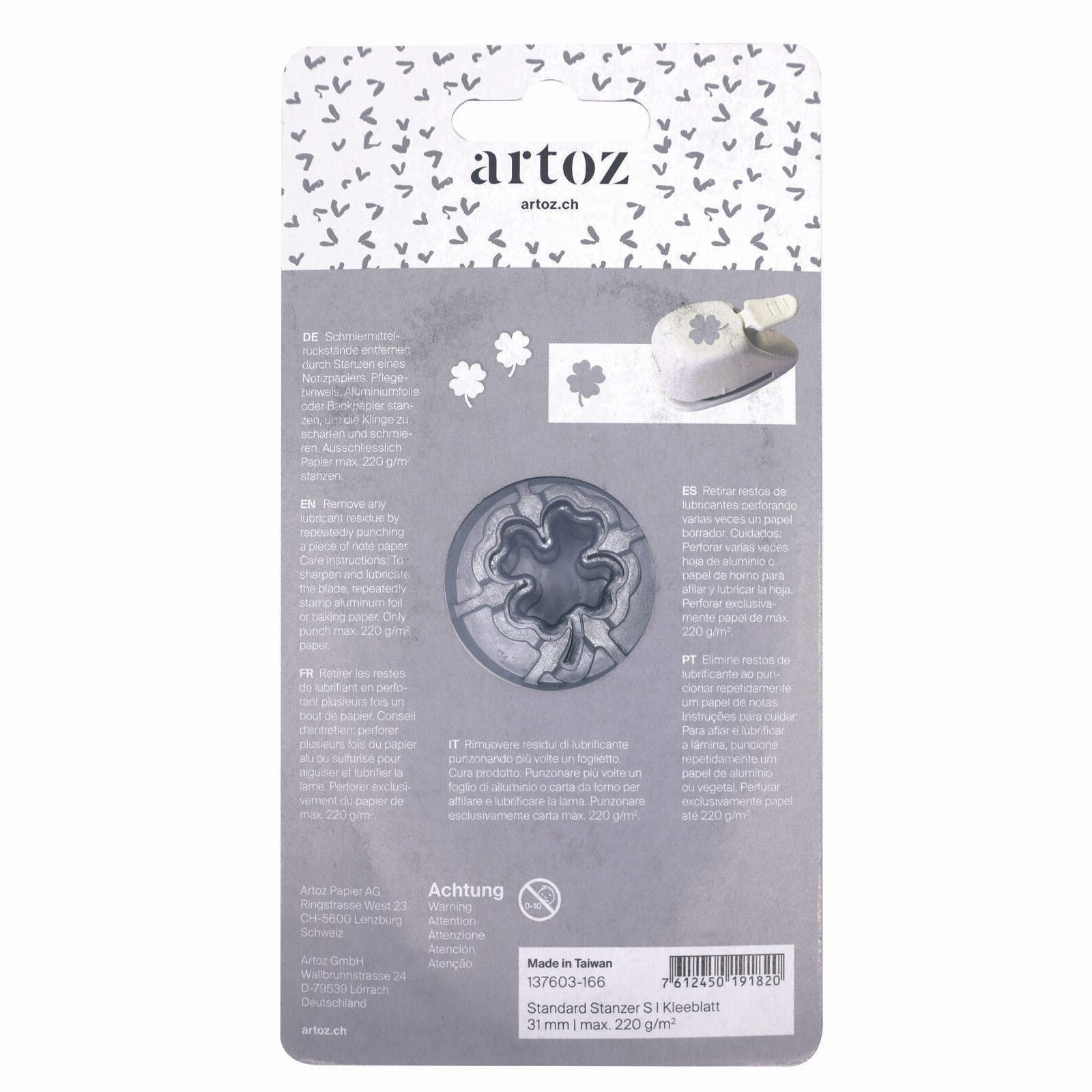 artoz Motivlocher Kleeblatt