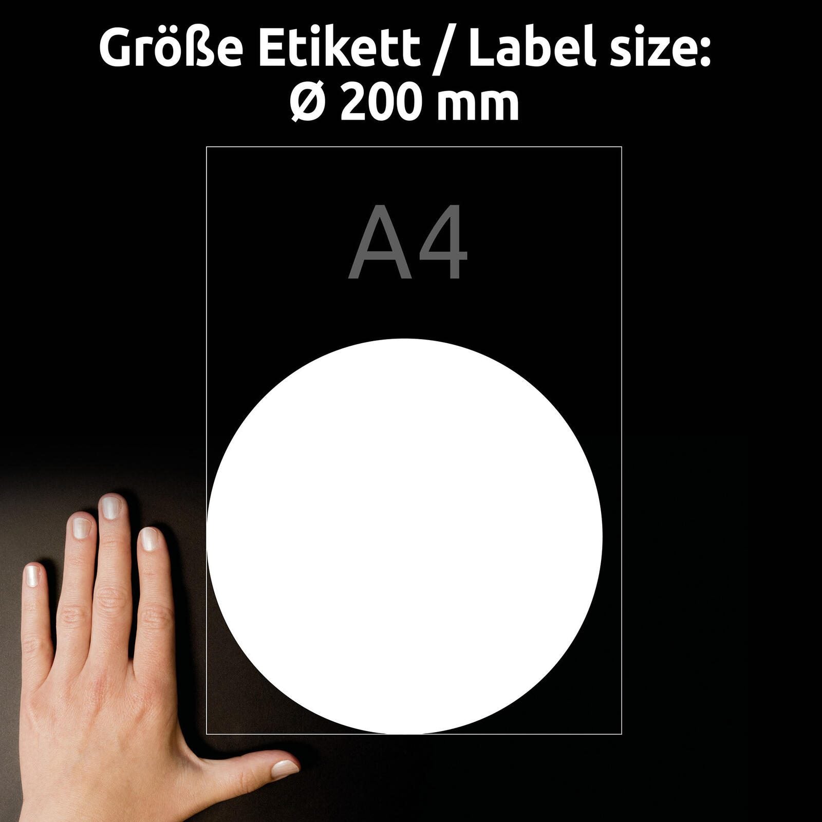 AVERY Zweckform Hinterglasaufkleber 200,0 x 200,0 mm