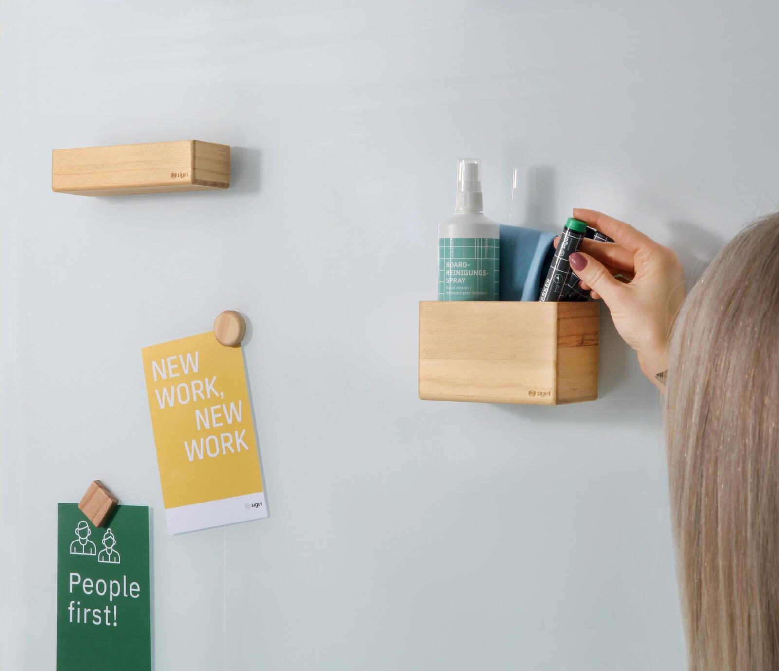 SIGEL magnetischer Stiftehalter 17,5 x 5,5 x 4,0 cm beige