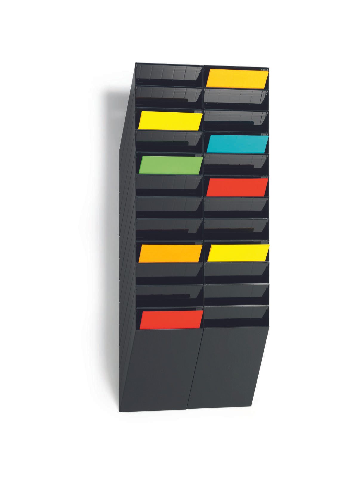 DURABLE FLEXIBOXX Wandprospekthalter DIN A4 12-Fach schwarz