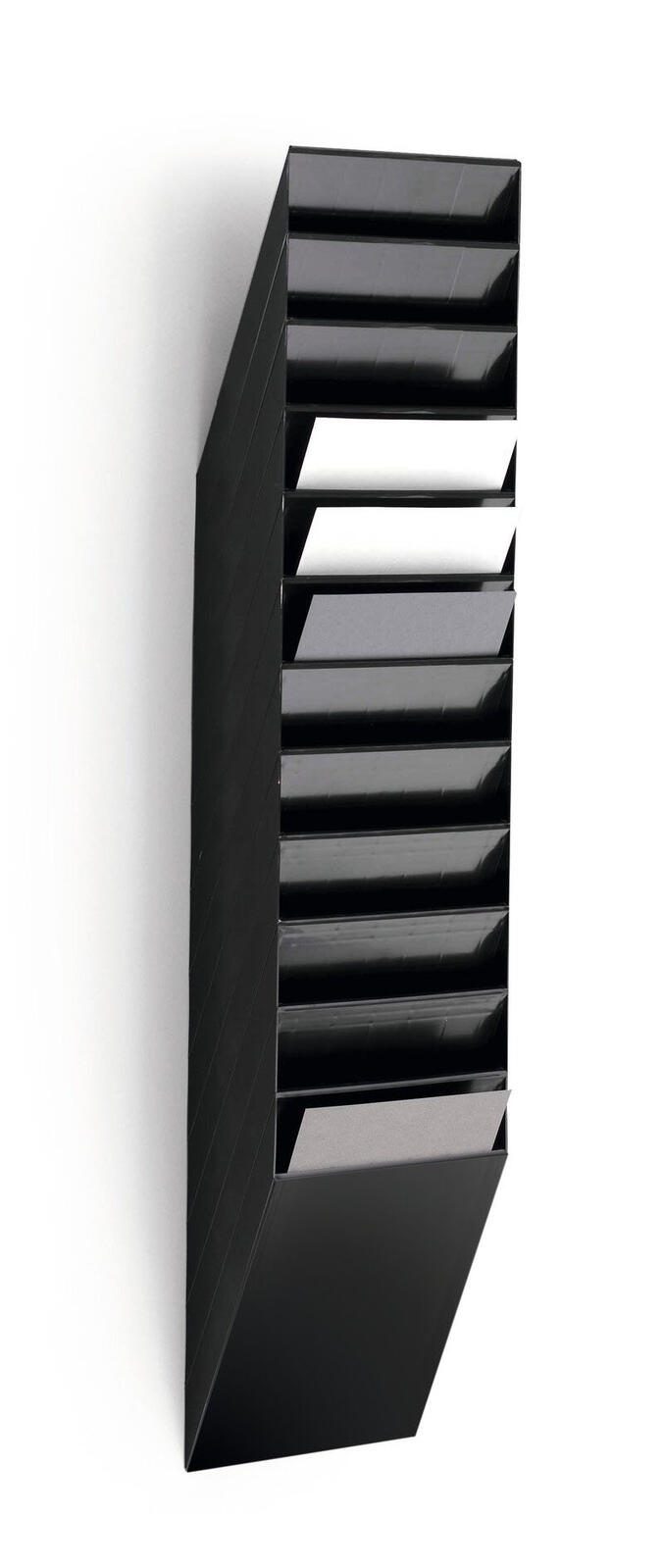 DURABLE FLEXIBOXX Wandprospekthalter DIN A4 12-Fach schwarz