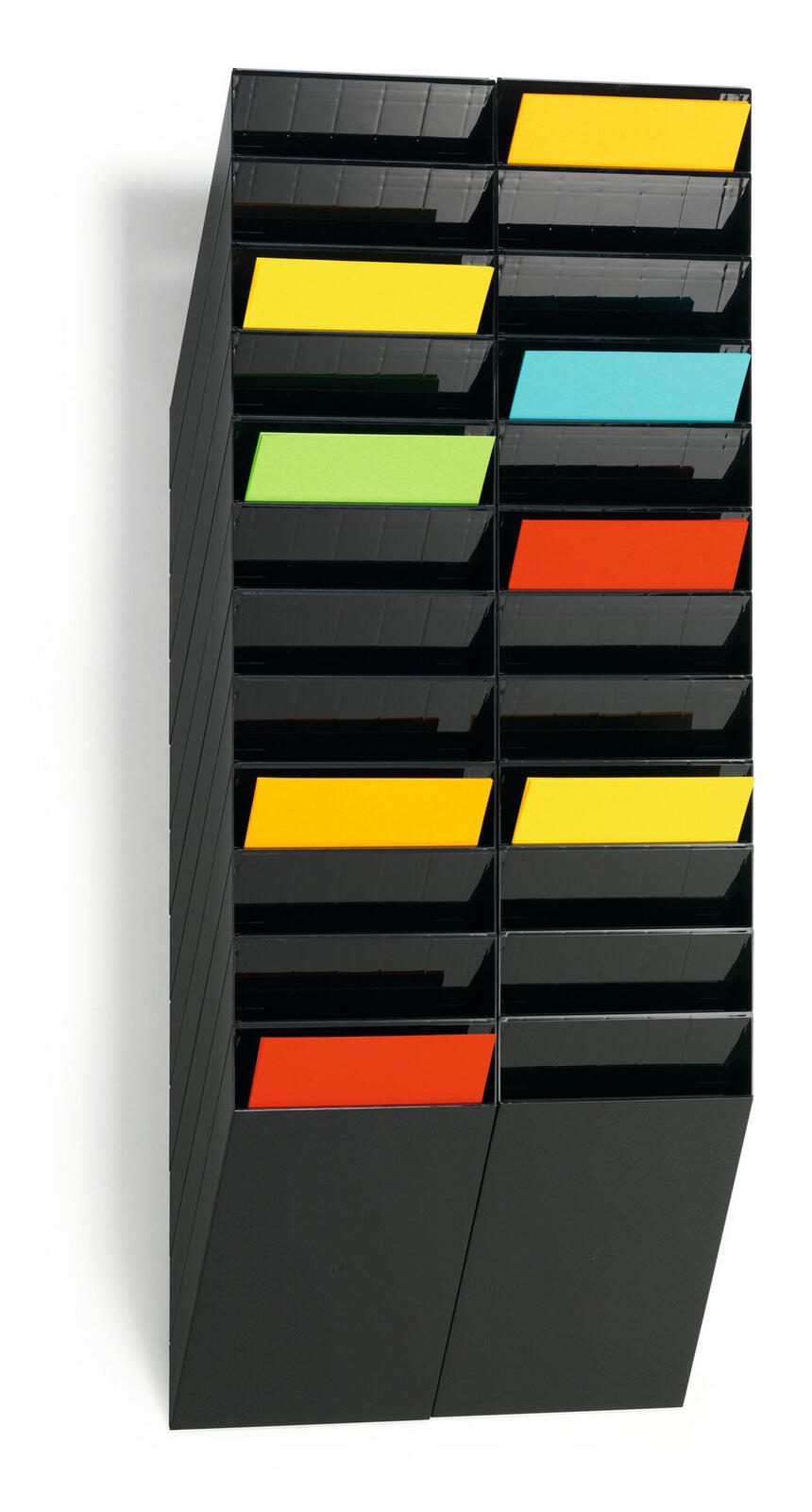 DURABLE FLEXIBOXX Wandprospekthalter DIN A4 12-Fach schwarz