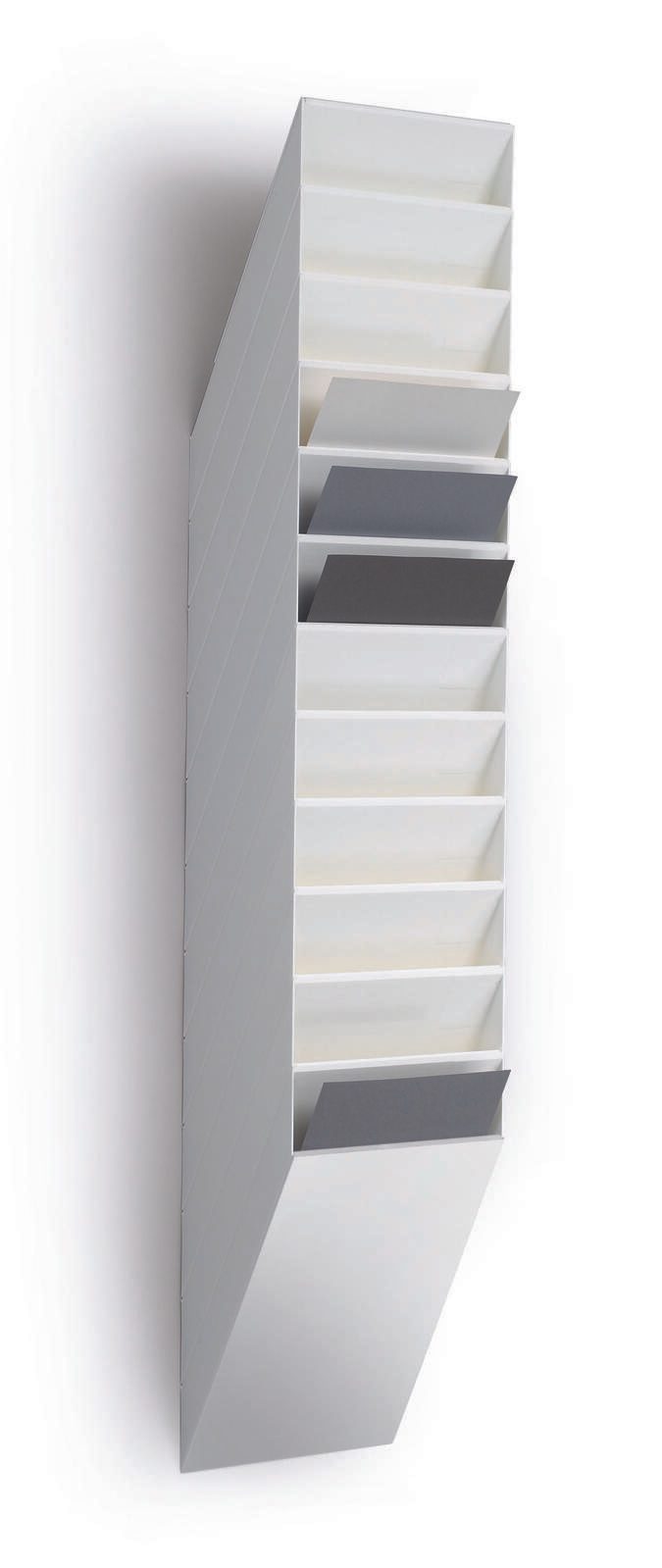 DURABLE FLEXIBOXX Wandprospekthalter DIN A4 12-Fach weiß
